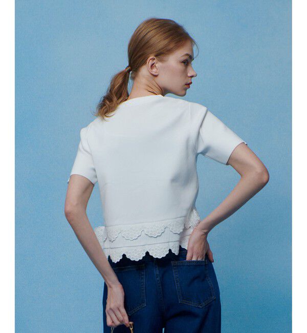 LOULOU WILLOUGHBY「【LOULOU WILLOUGHBY】パンチングスカラプルオーバー」|ニット・セーター|