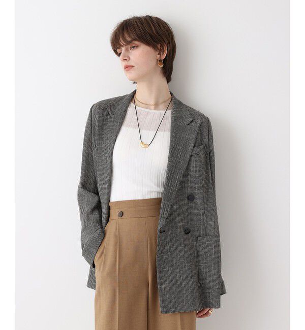 allureville「トリッカーカラミダブルジャケット」|テーラードジャケット|ブラック