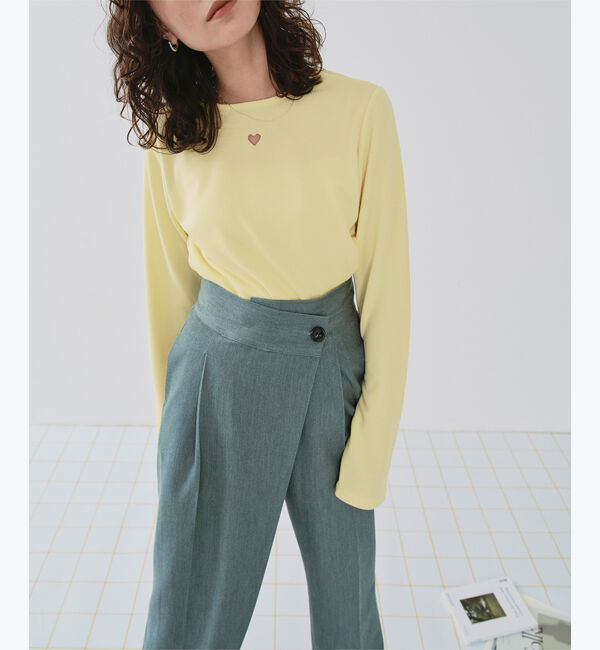 titivate「ハートカット刺繍前後2wayカットソー」|Tシャツ・カットソー|