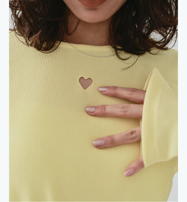 titivate「ハートカット刺繍前後2wayカットソー」|Tシャツ・カットソー|