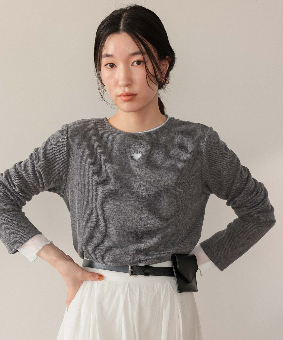 titivate「ハートカット刺繍前後2wayカットソー」|Tシャツ・カットソー|