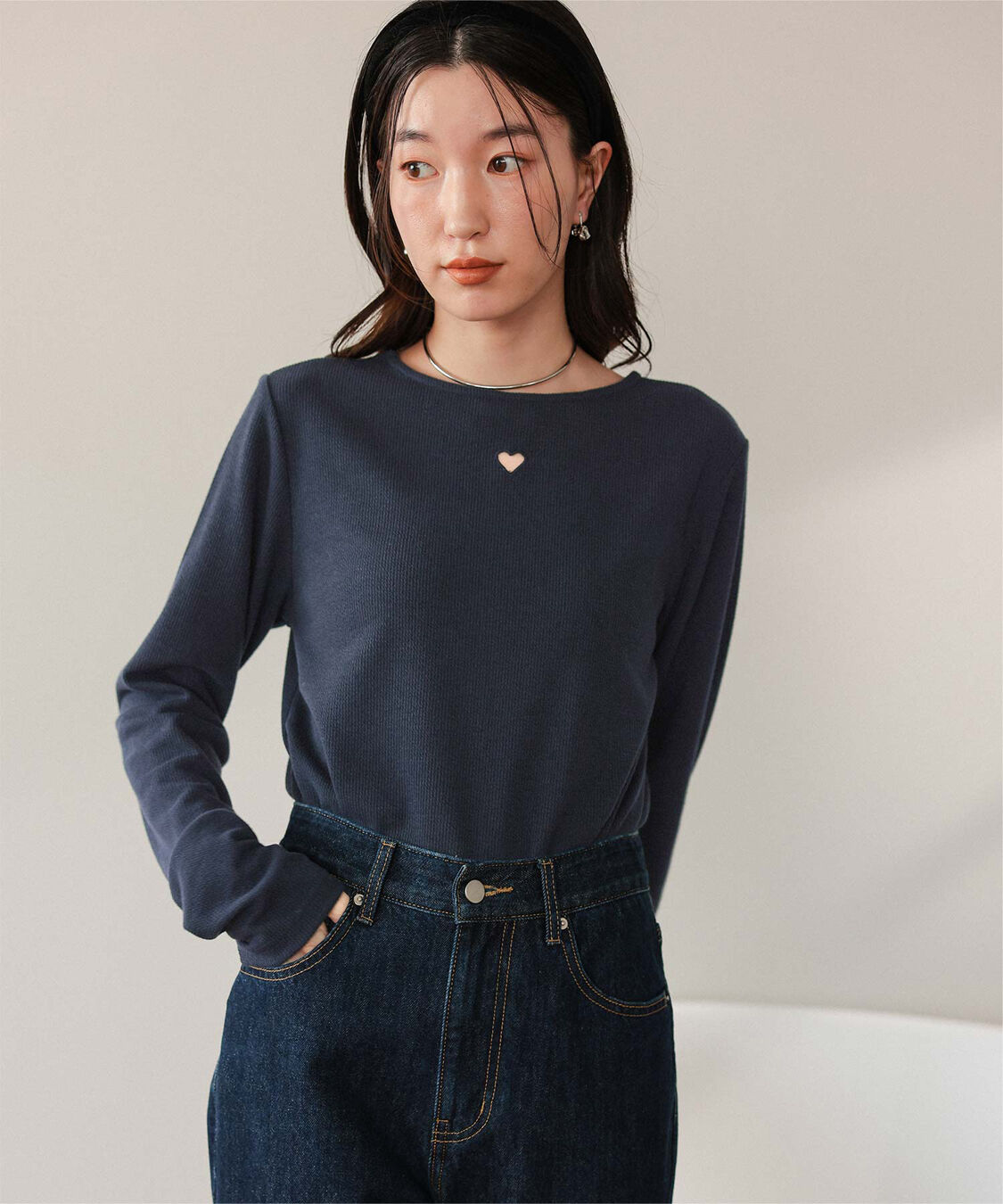 titivate「ハートカット刺繍前後2wayカットソー」|Tシャツ・カットソー|