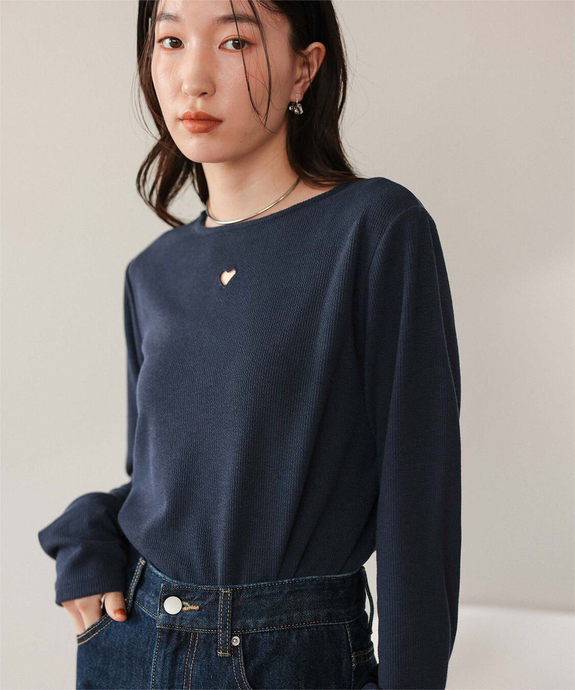 titivate「ハートカット刺繍前後2wayカットソー」|Tシャツ・カットソー|