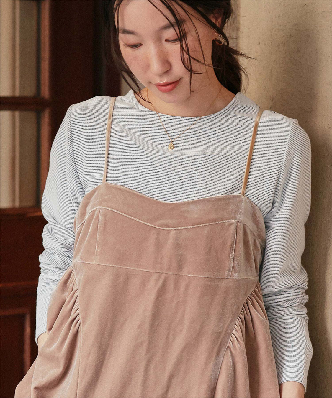 titivate「ハートカット刺繍前後2wayカットソー」|Tシャツ・カットソー|ボーダー/ホワイト