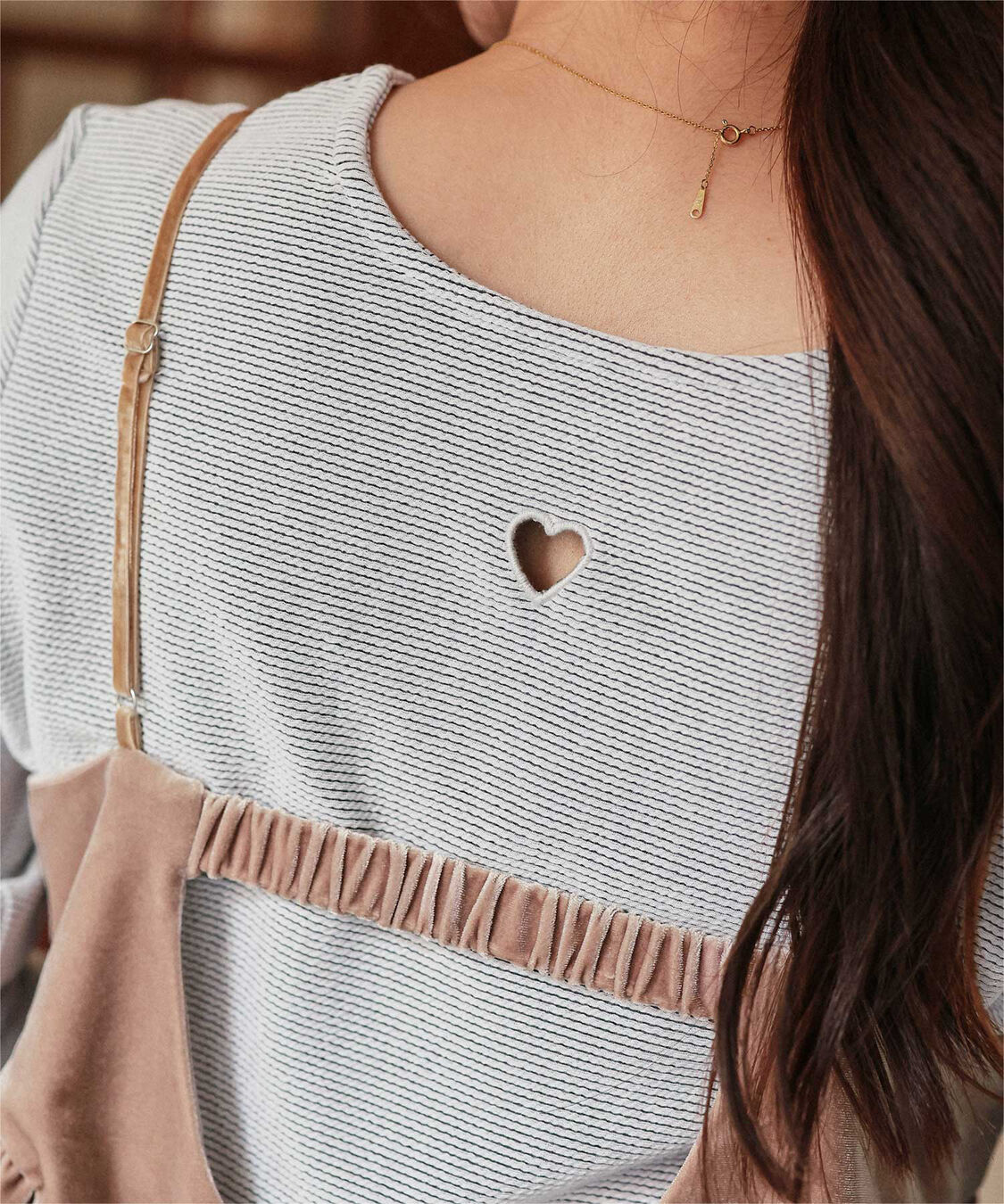 titivate「ハートカット刺繍前後2wayカットソー」|Tシャツ・カットソー|