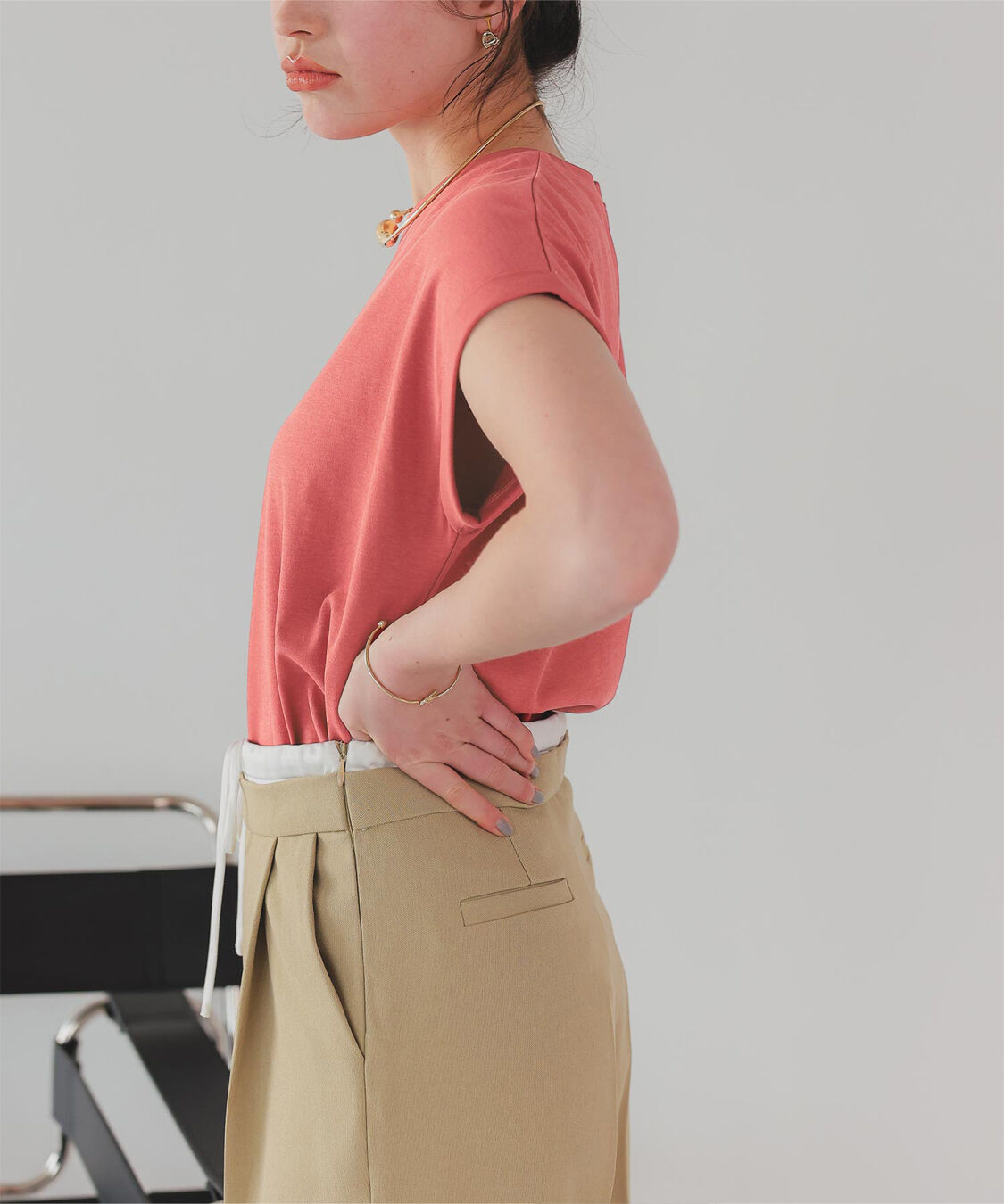 titivate「汗染み防止ダブルカフスTシャツ」|Tシャツ・カットソー|