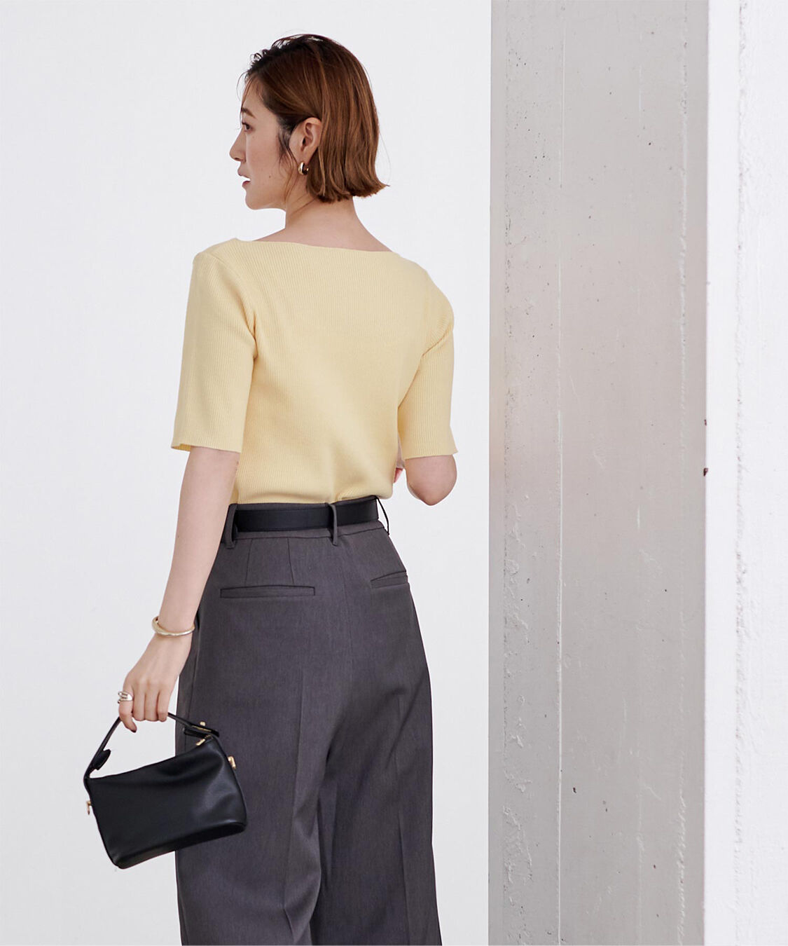 ur's「ボートネックハーフスリーブリブニット」|ニット・セーター|