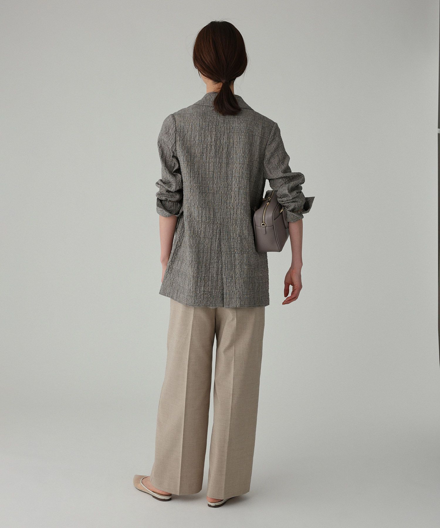 BABYLONE「クレープリネンジャケット」|テーラードジャケット|