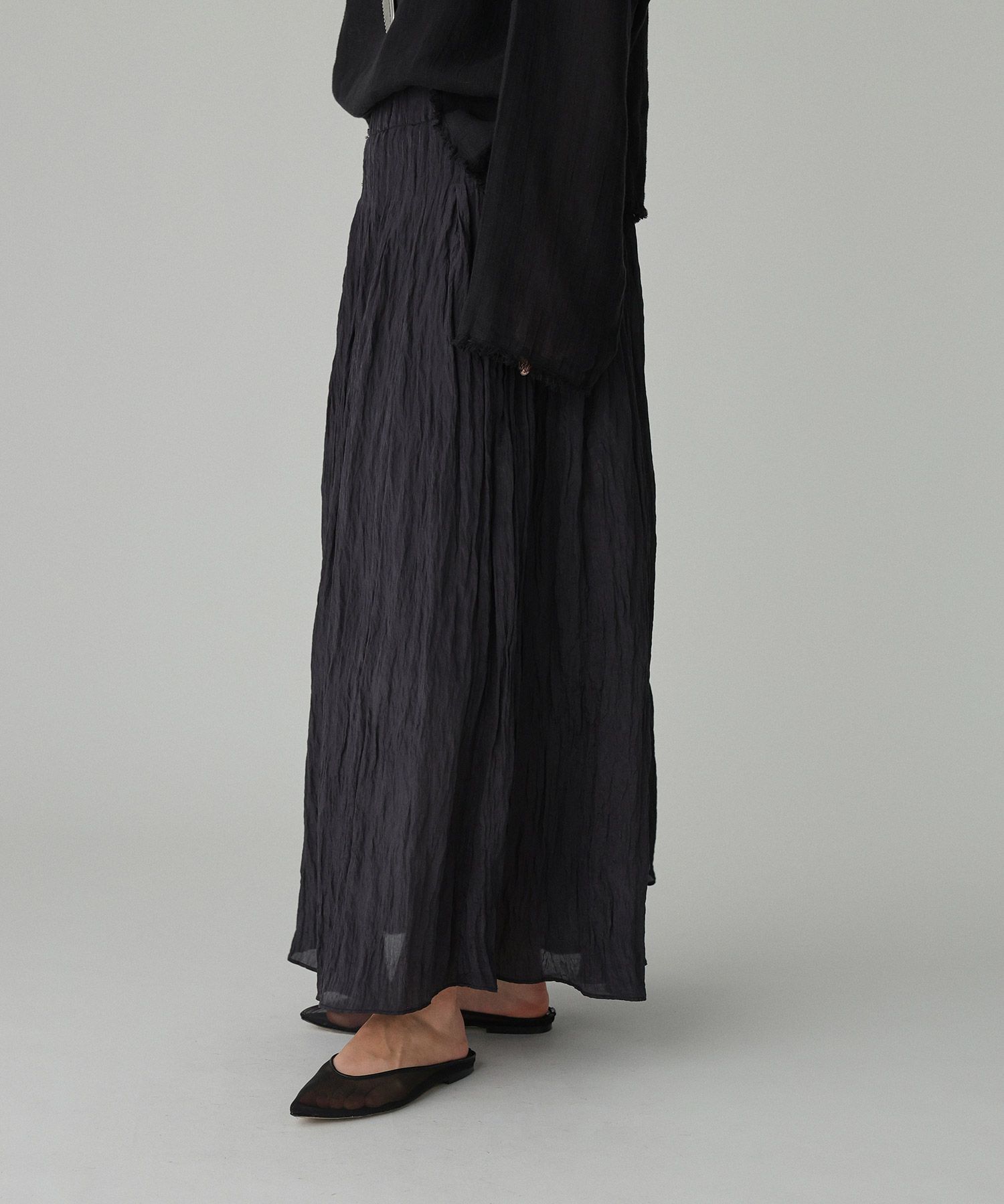 BABYLONE「楊柳タックフレアスカート」|スカート|