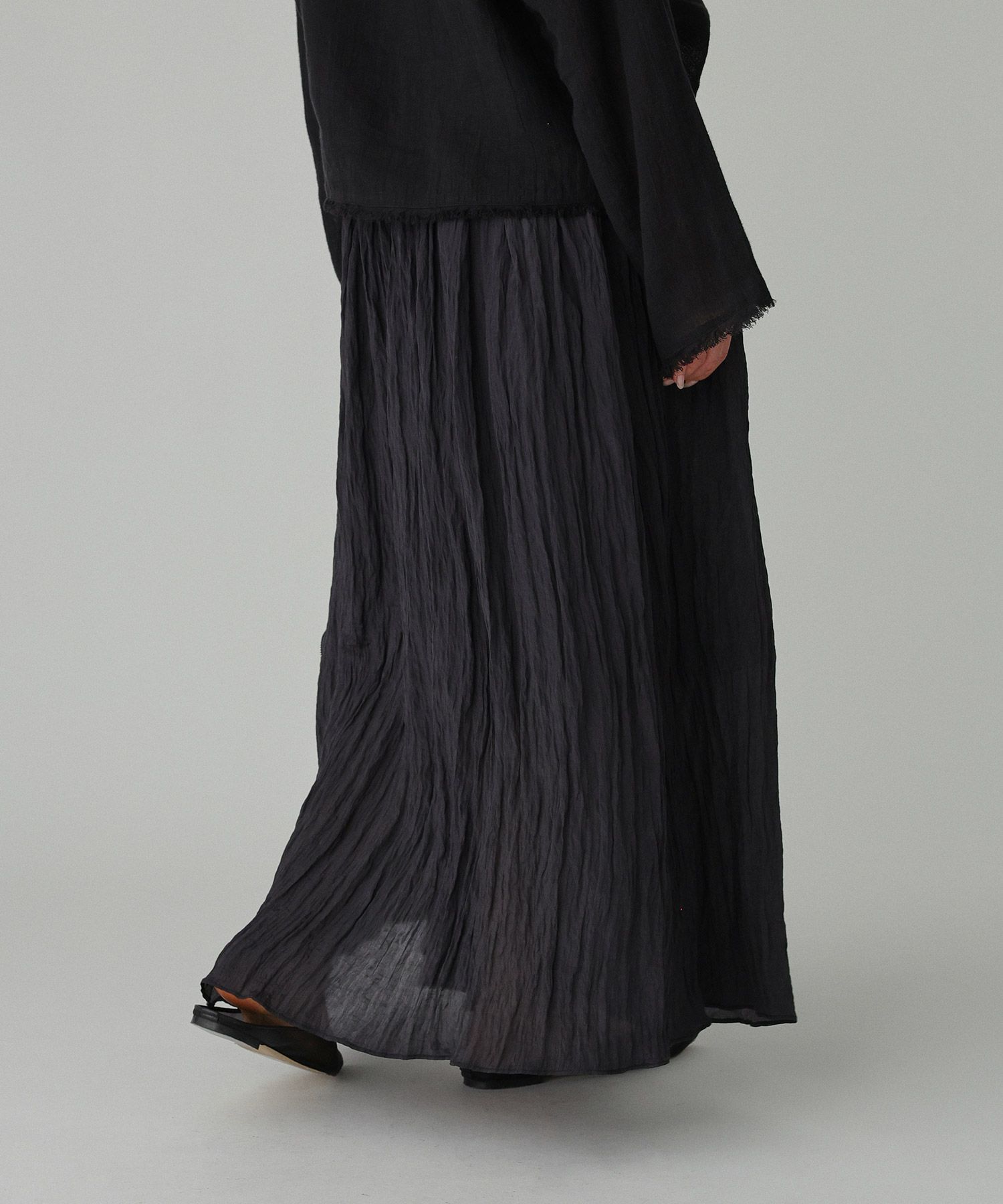 BABYLONE「楊柳タックフレアスカート」|スカート|