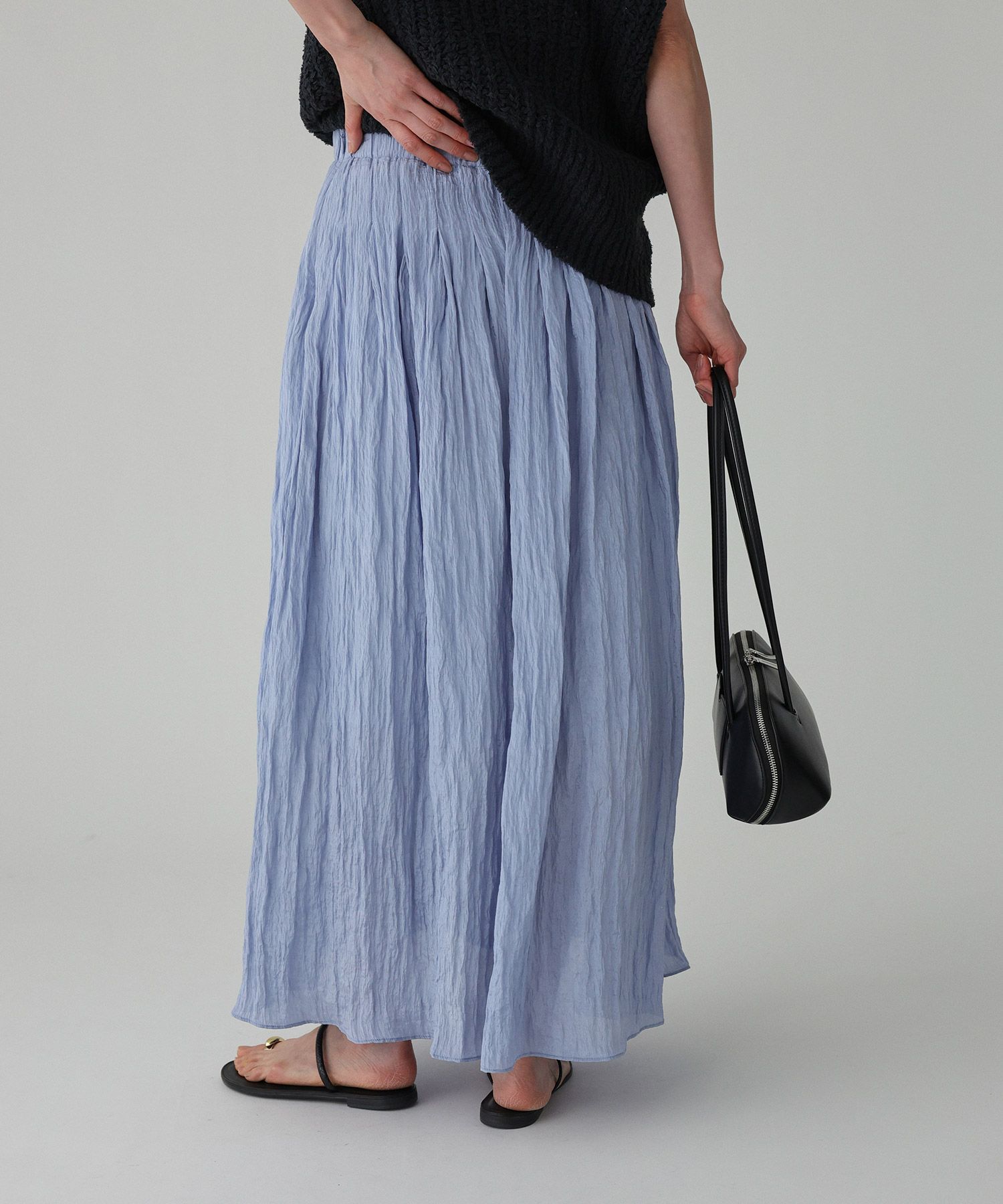 BABYLONE「楊柳タックフレアスカート」|スカート|