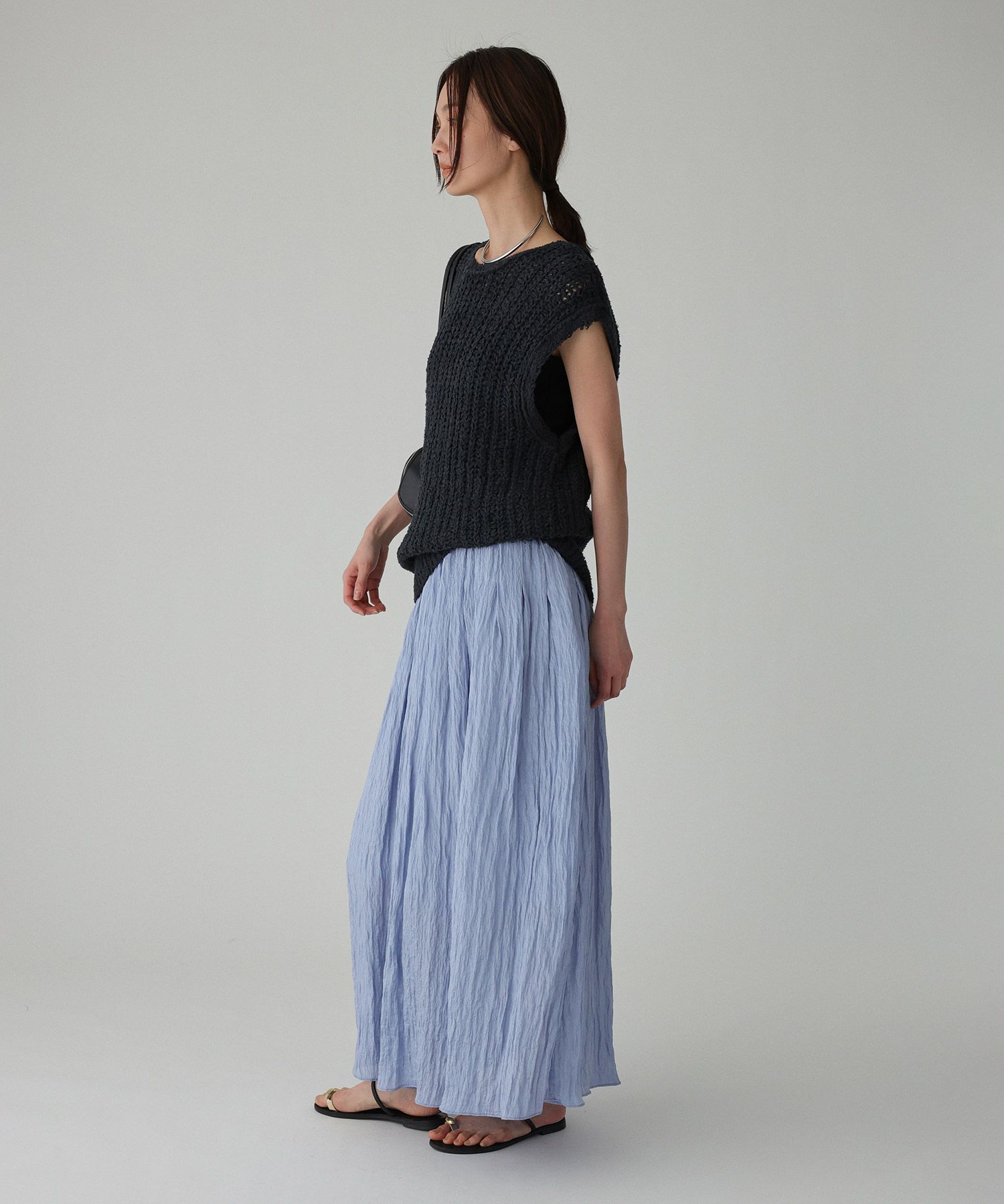 BABYLONE「楊柳タックフレアスカート」|スカート|