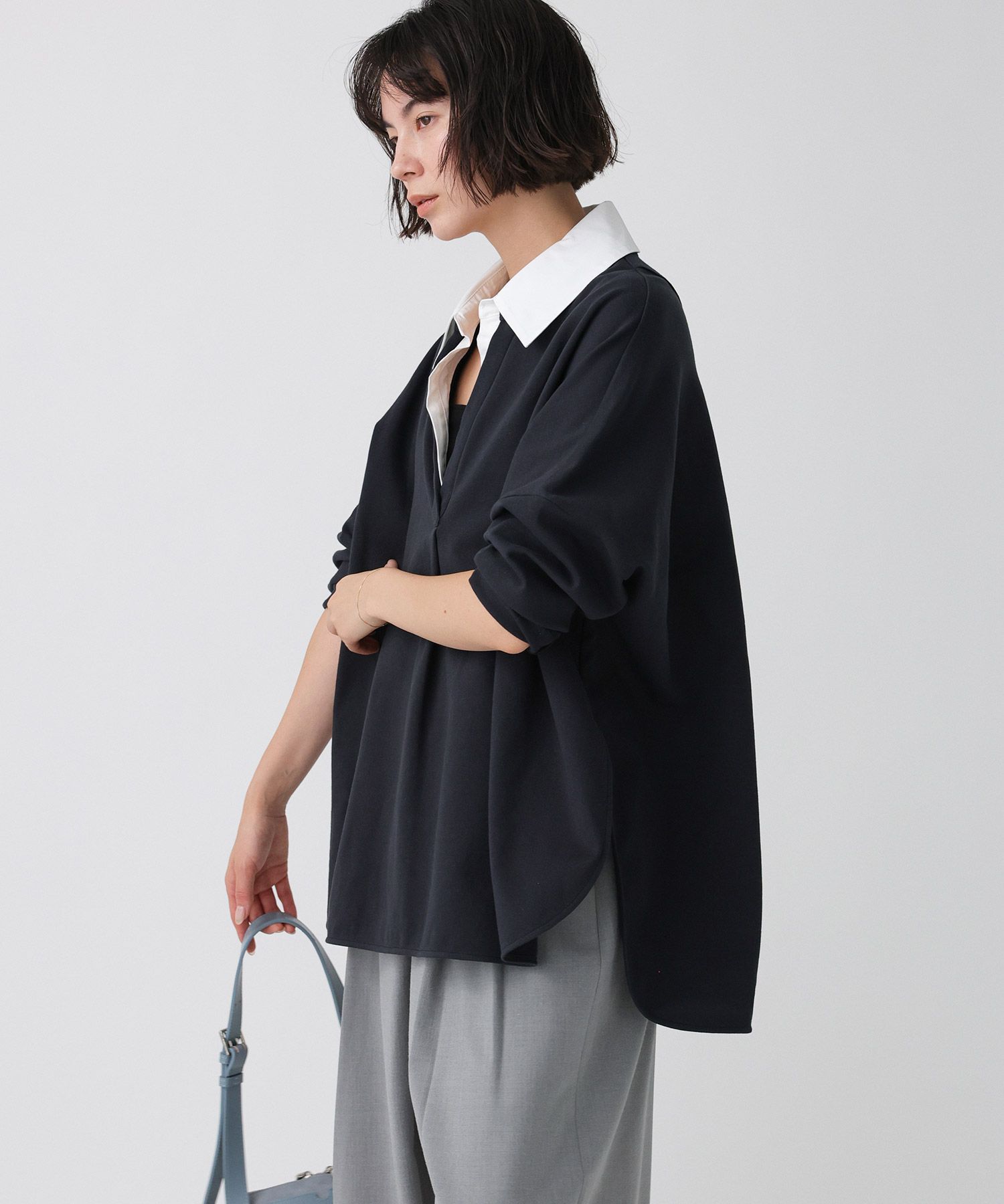 BABYLONE「シャツドッキングカットソー」|Tシャツ・カットソー|