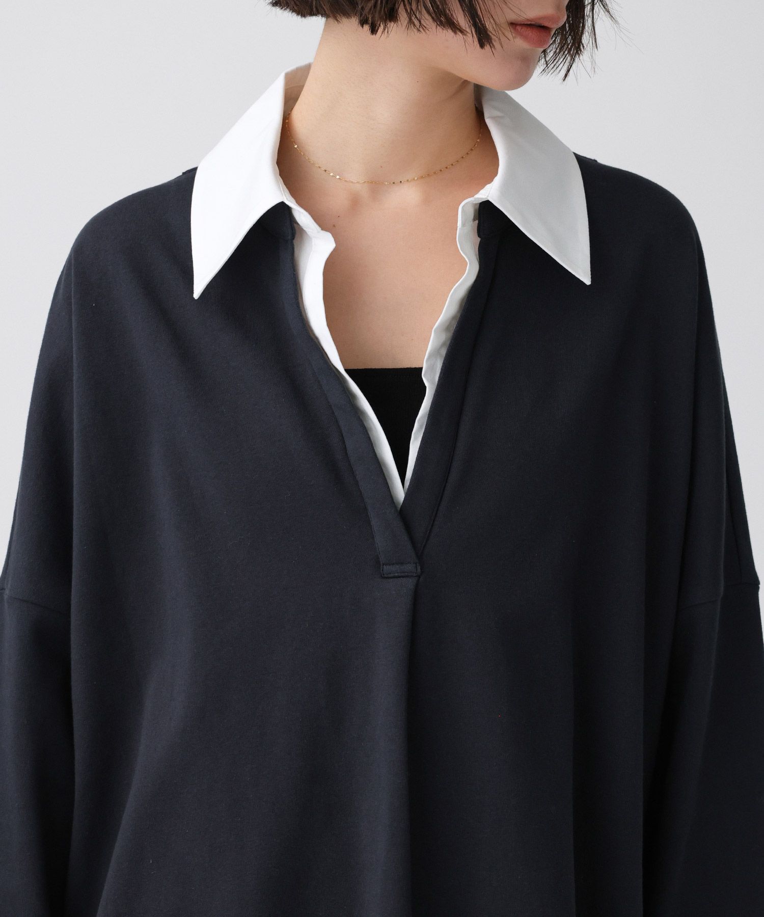 BABYLONE「シャツドッキングカットソー」|Tシャツ・カットソー|