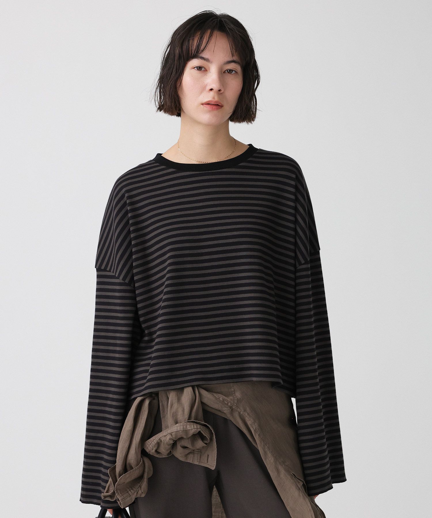 BABYLONE「【大屋夏南さんコラボアイテム】【WEB先行予約】ボーダーロンT」|Tシャツ・カットソー|