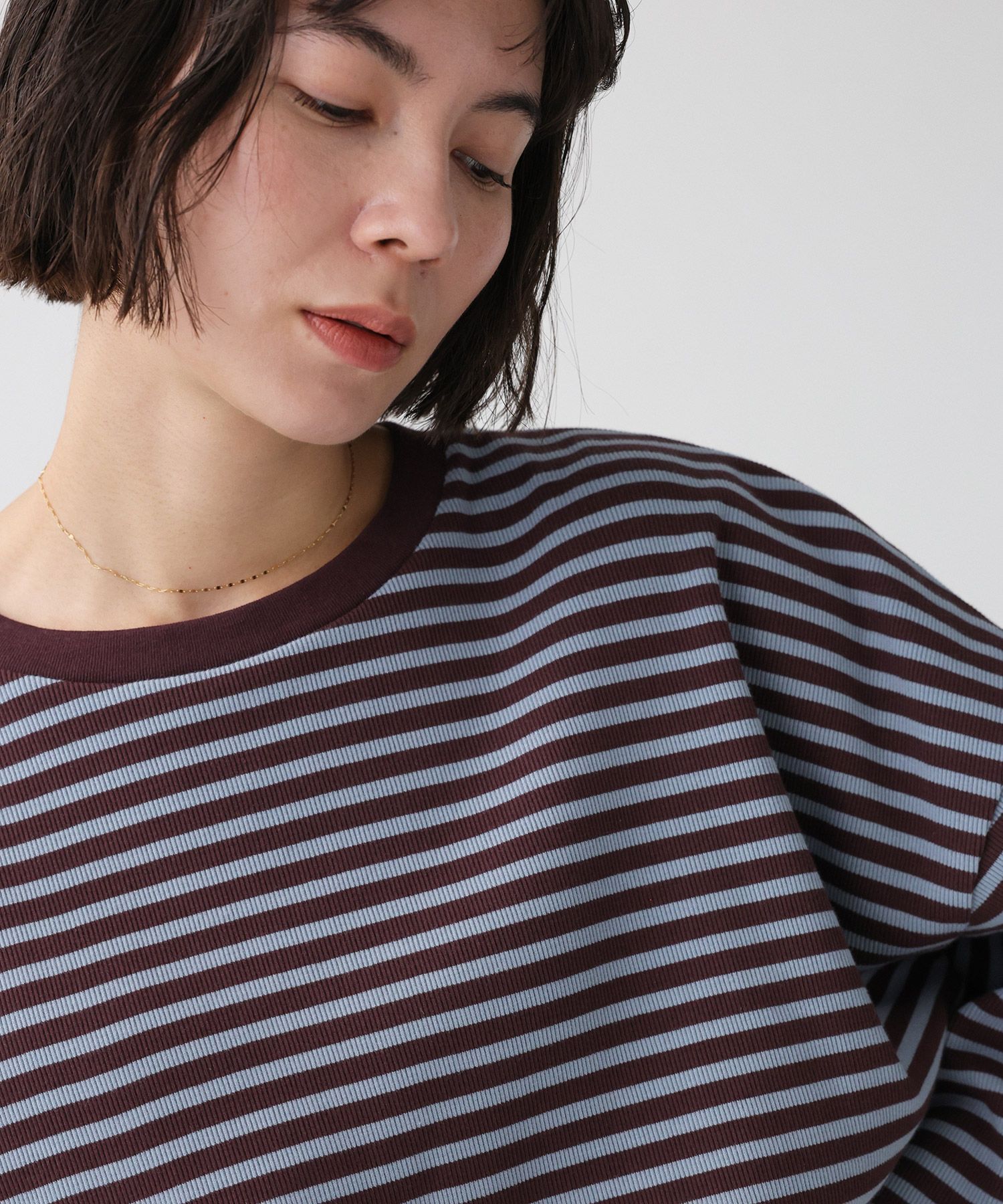 BABYLONE「【大屋夏南さんコラボアイテム】【WEB先行予約】ボーダーロンT」|Tシャツ・カットソー|