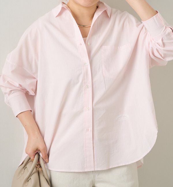  「リヨセルコットンオーバーシャツ」|シャツ・ブラウス|ピンク