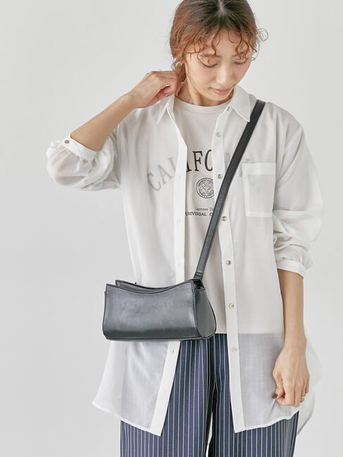 Lugnoncure「金釦レギュラーカラーシアーシャツ」|シャツ・ブラウス|オフホワイト