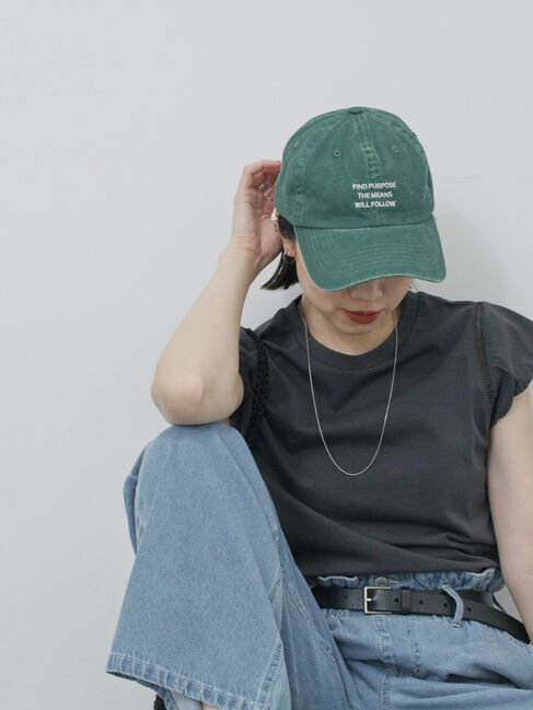 Samansa Mos2 blue「ハシゴレース付きフレンチTシャツ」|Tシャツ・カットソー|