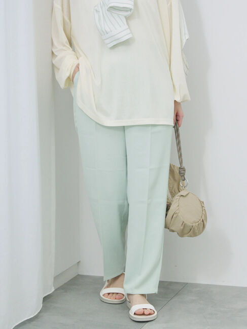 Samansa Mos2 blue「【接触冷感】マルチスタイルテーパードパンツ」|その他|ミント