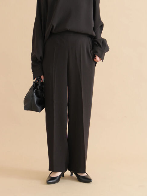 sm2rhythm「セミワイドパンツ」|その他|ブラック