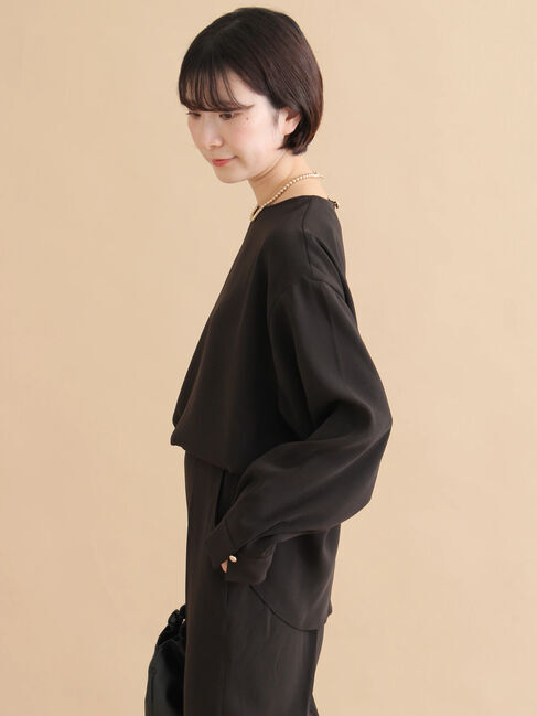 sm2rhythm「ノーカラーブラウス」|シャツ・ブラウス|