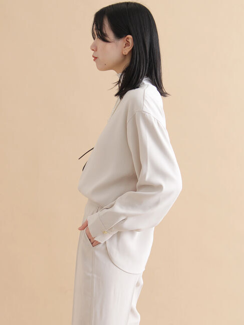 sm2rhythm「ノーカラーブラウス」|シャツ・ブラウス|