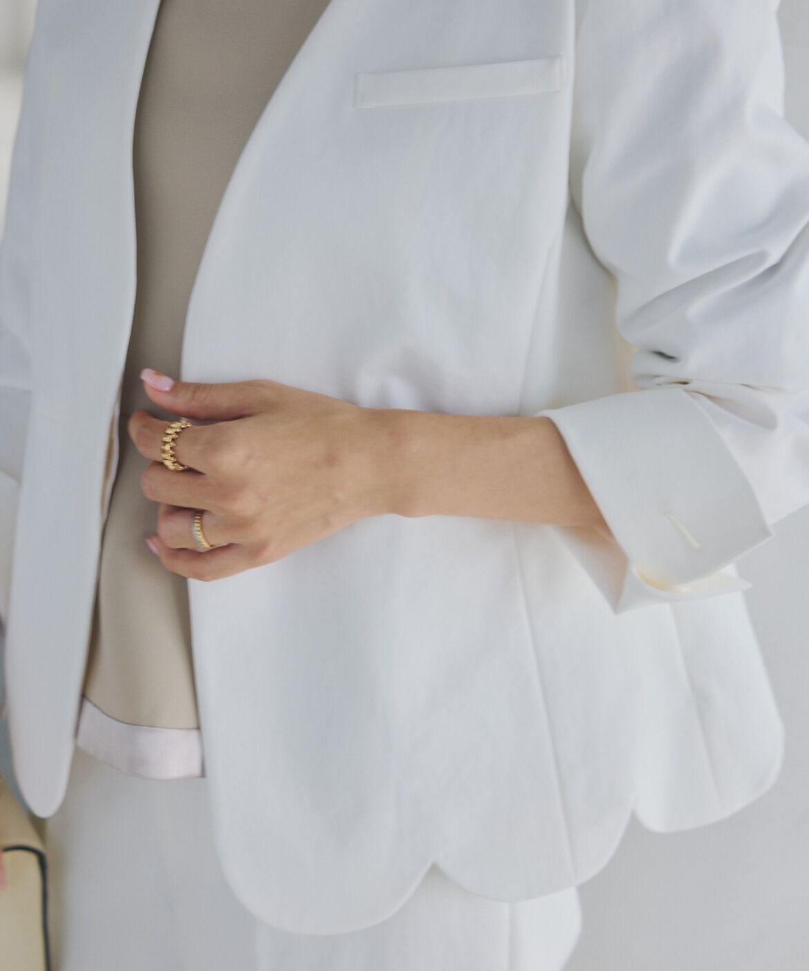 Maglie le cassetto「《ﾌﾟﾗｽｻｲｽﾞ》ﾊﾝｻﾑｽｶﾗｯﾌﾟｼﾞｬｹｯﾄ《M Maglie le cassett」|ノーカラージャケット|