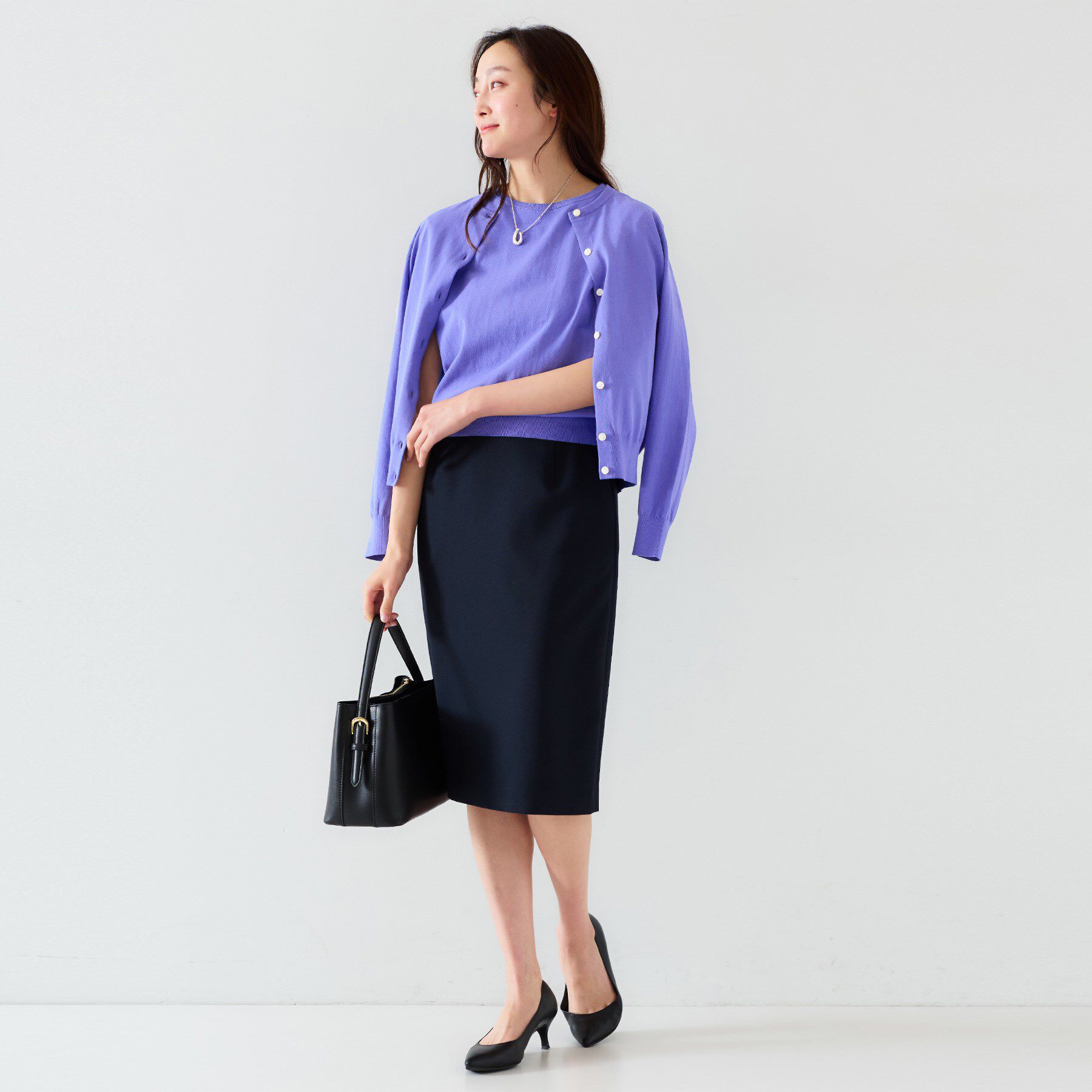 UNTITLED「【11色展開/コットン100/アンサンブル可能】 プルオーバーニット」|ニット・セーター|