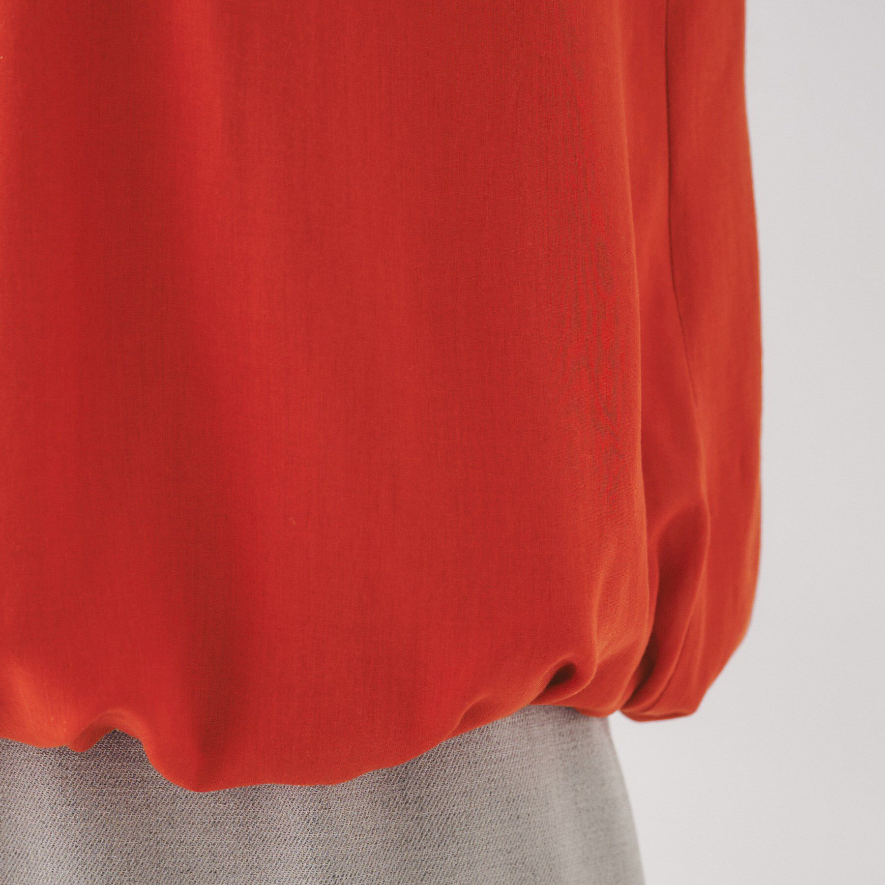 UNTITLED「【シアー/バンドカラー】バルーンヘムノースリーブブラウス」|シャツ・ブラウス|