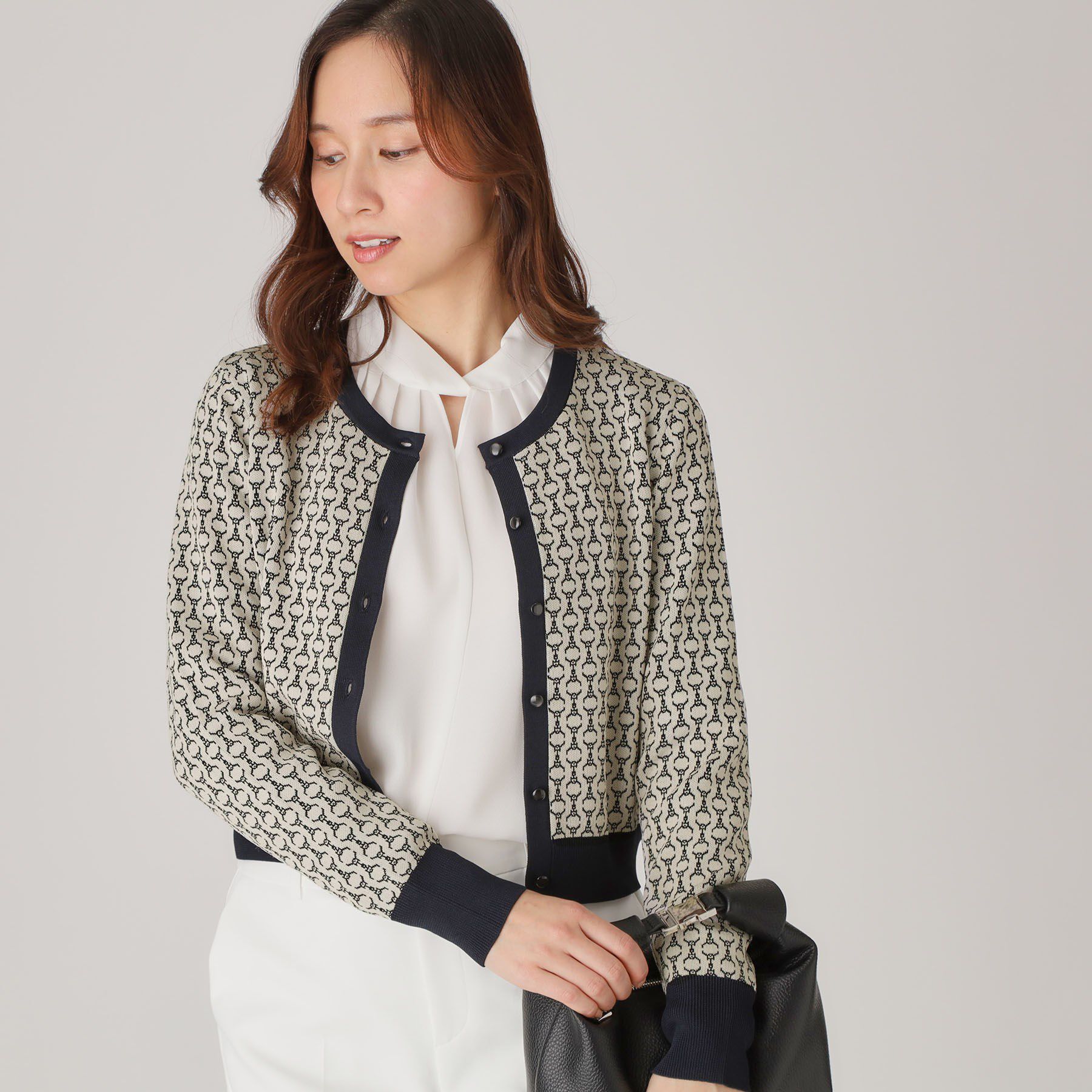 COUP DE CHANCE「【洗える／ショート丈】ジャカードカーディガン」|カーディガン|