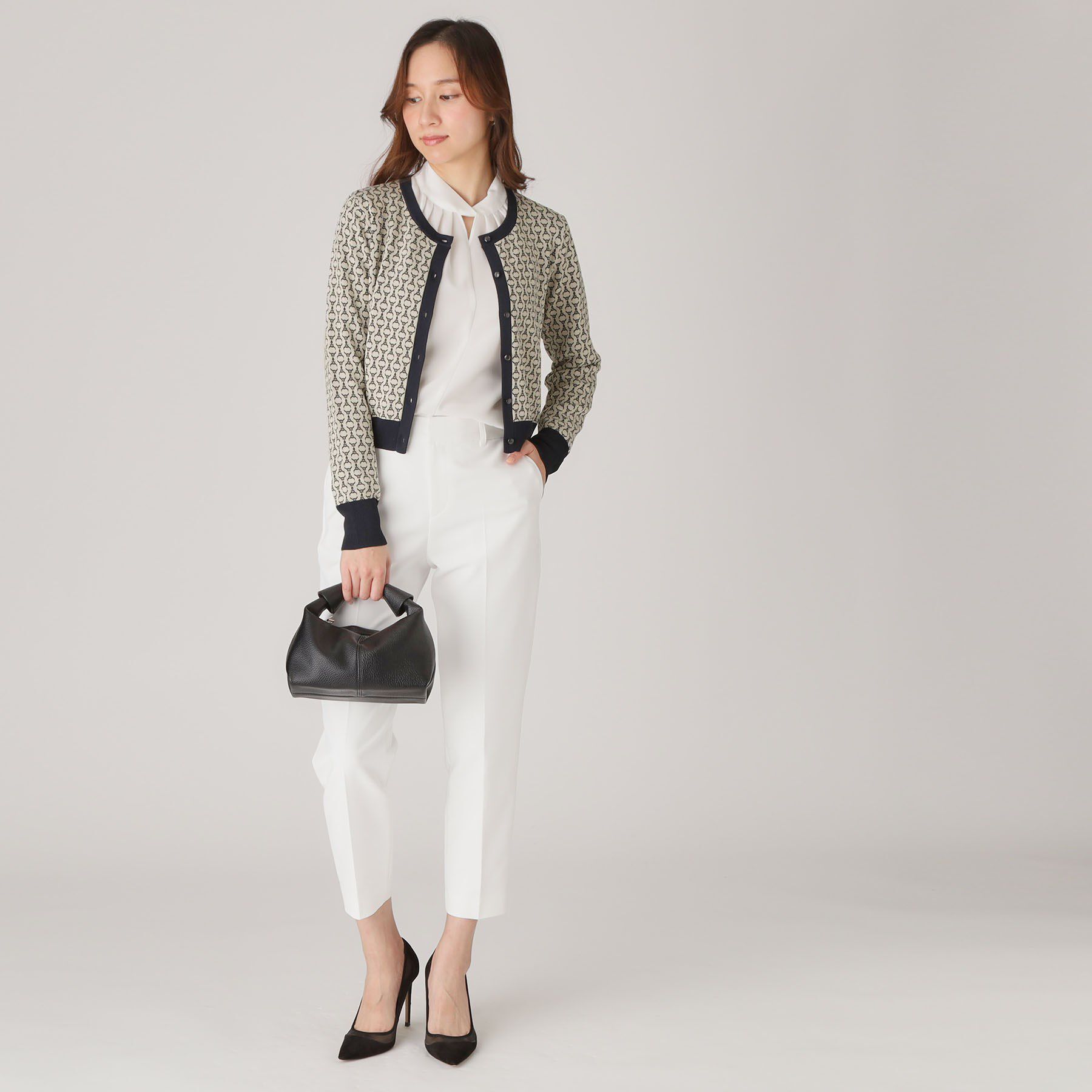 COUP DE CHANCE「【洗える／ショート丈】ジャカードカーディガン」|カーディガン|