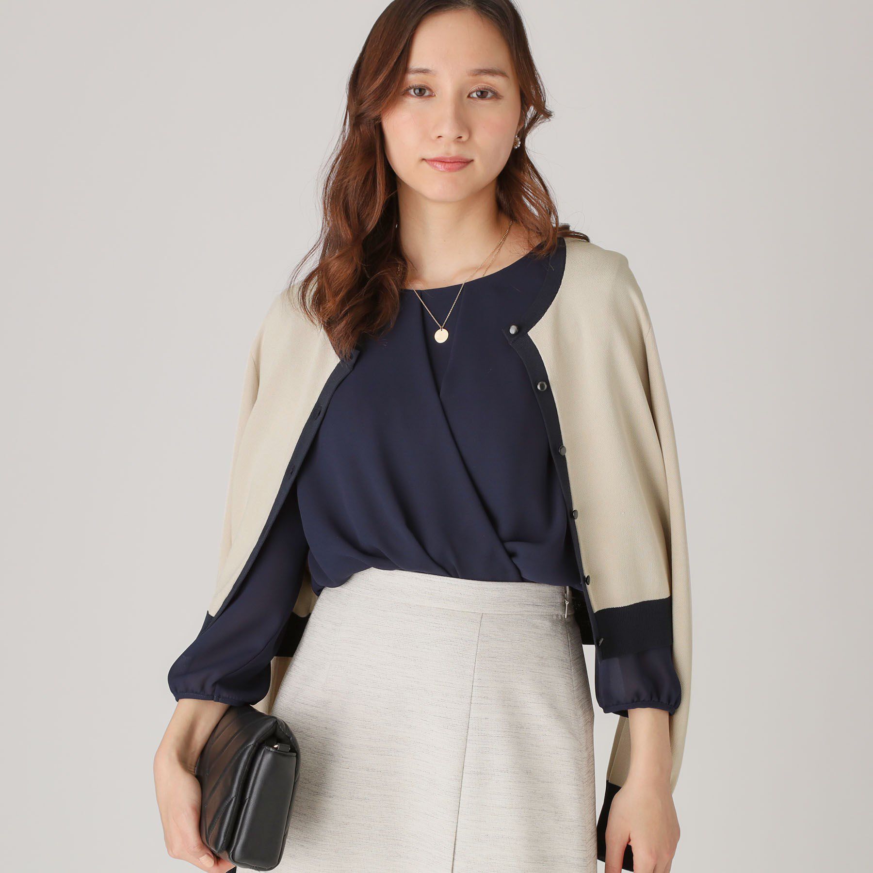 COUP DE CHANCE「【洗える／ショート丈】ジャカードカーディガン」|カーディガン|