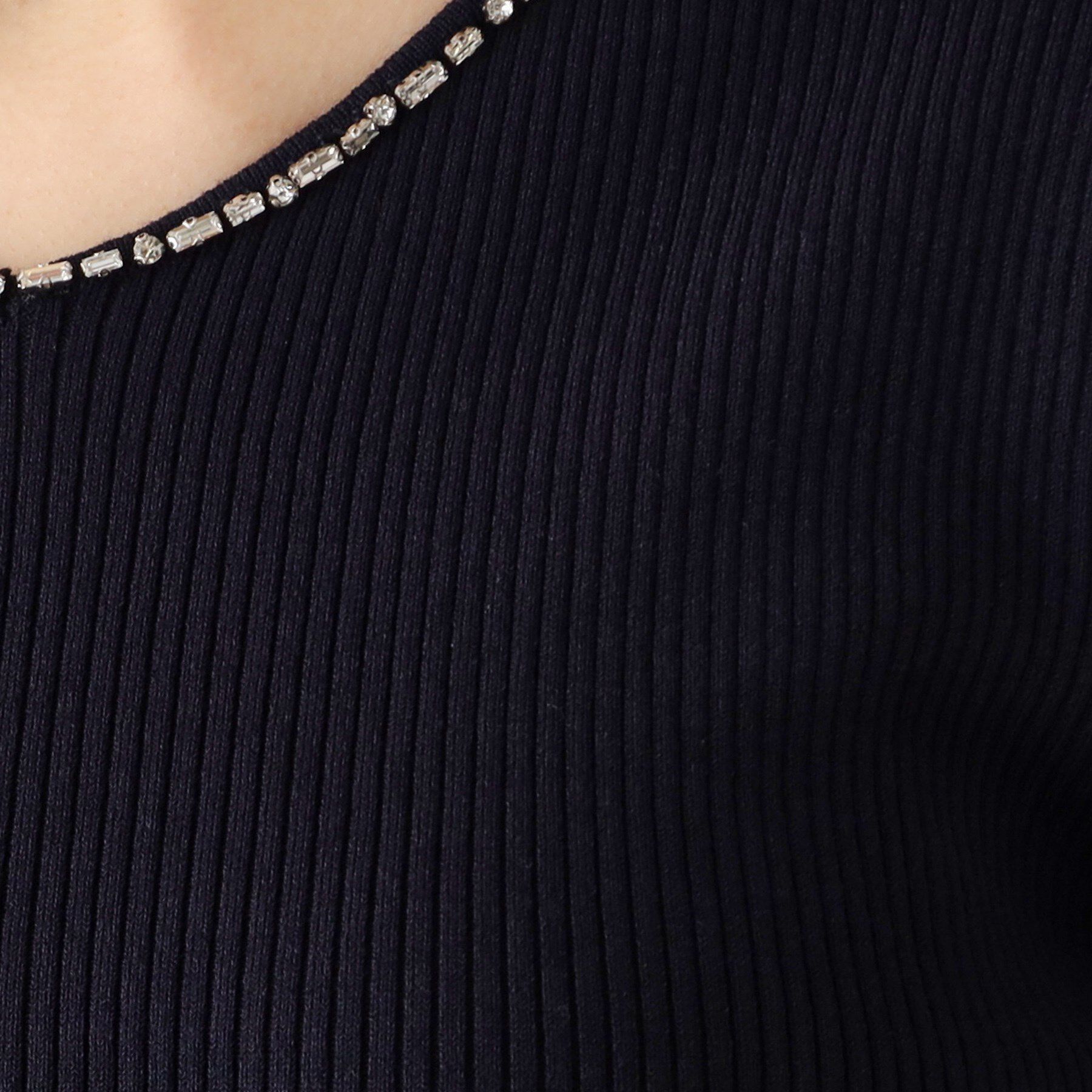 COUP DE CHANCE「【洗える】ビジューリブニットトップス」|ニット・セーター|