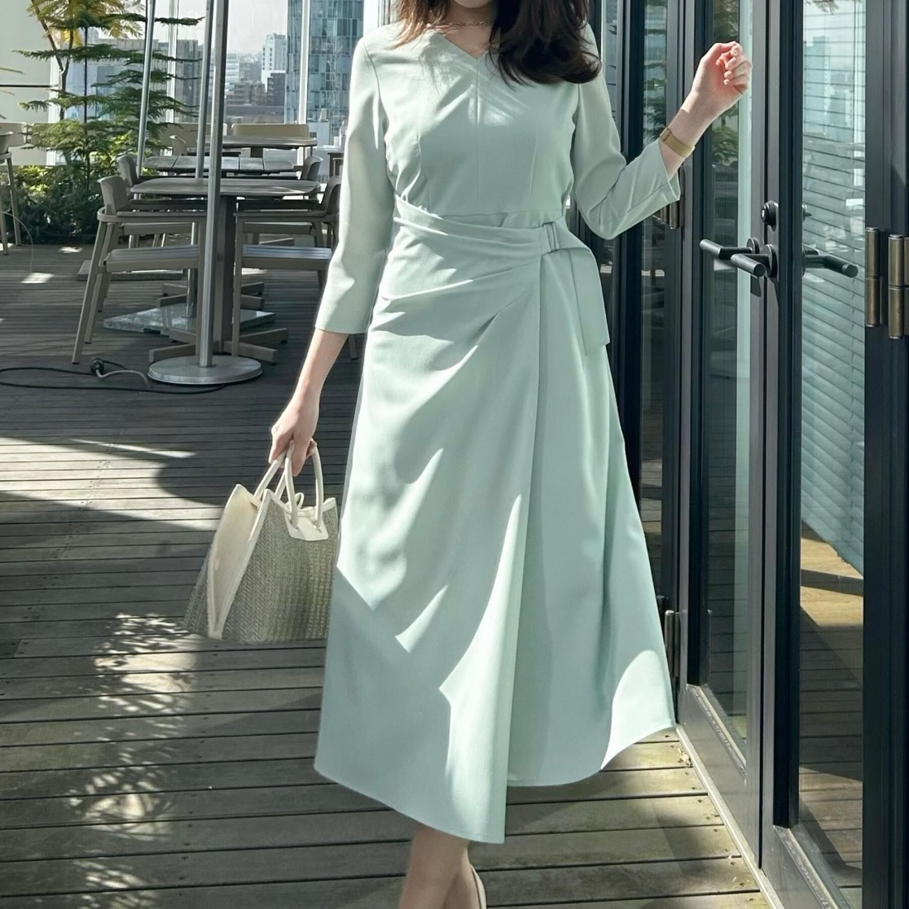 COUP DE CHANCE「【日本製】ラップ風デザインワンピース」|ワンピース|