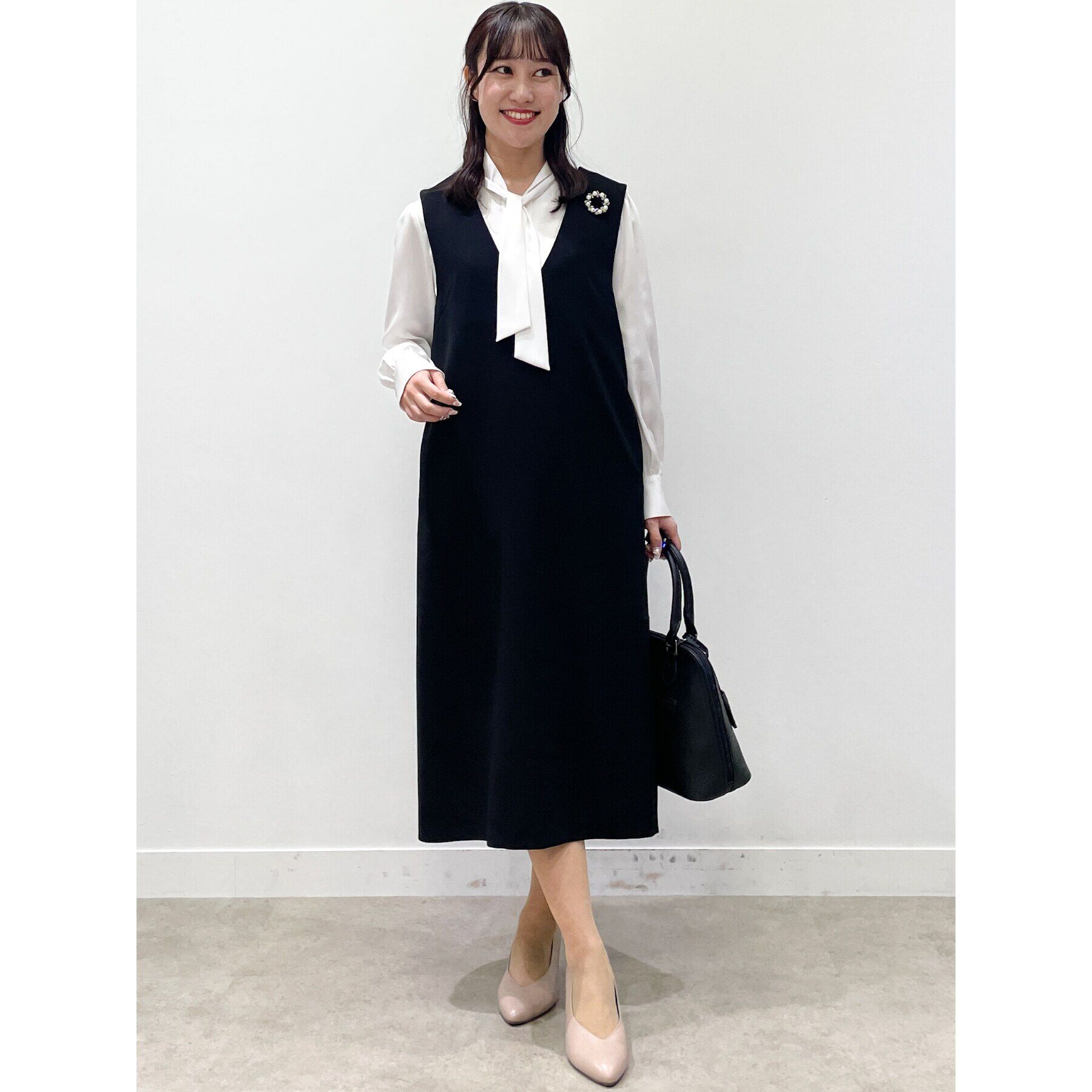 Reflect「【夏SALE／フォーマル/マシンウォッシュ可】シルキーボウタイデザインブラウス」|シャツ・ブラウス|