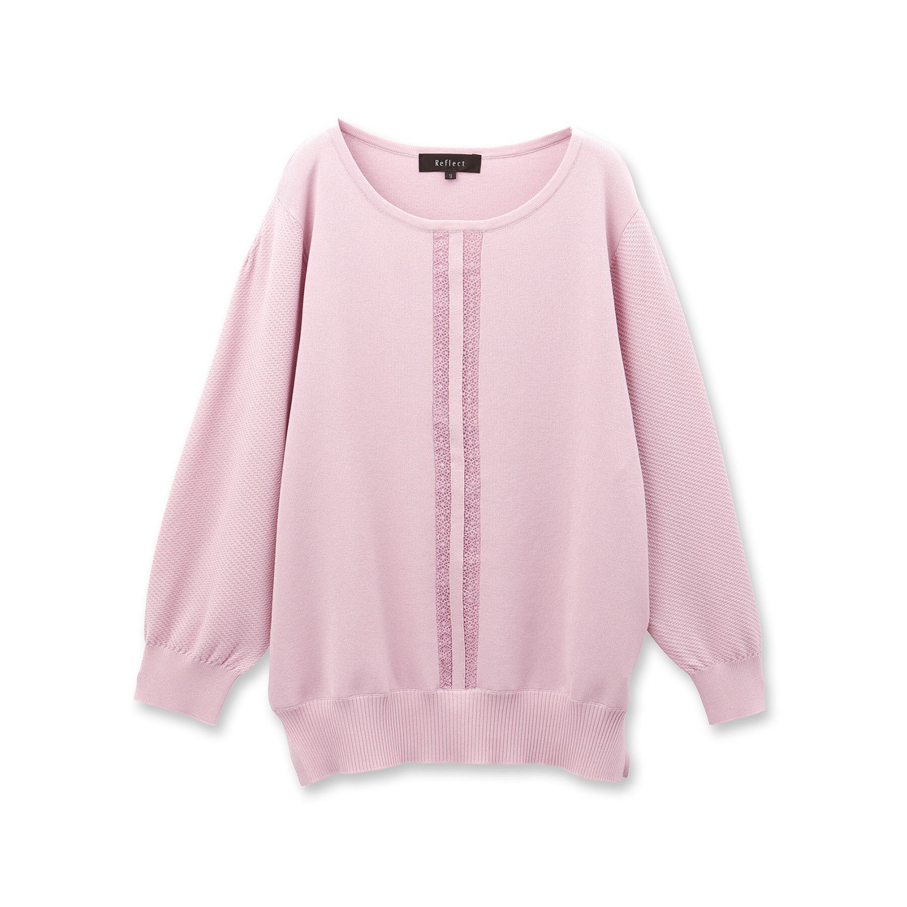 Reflect「【接触冷感／洗える／ジャケットインナーにおすすめ】レースデザインニット」|ニット・セーター|