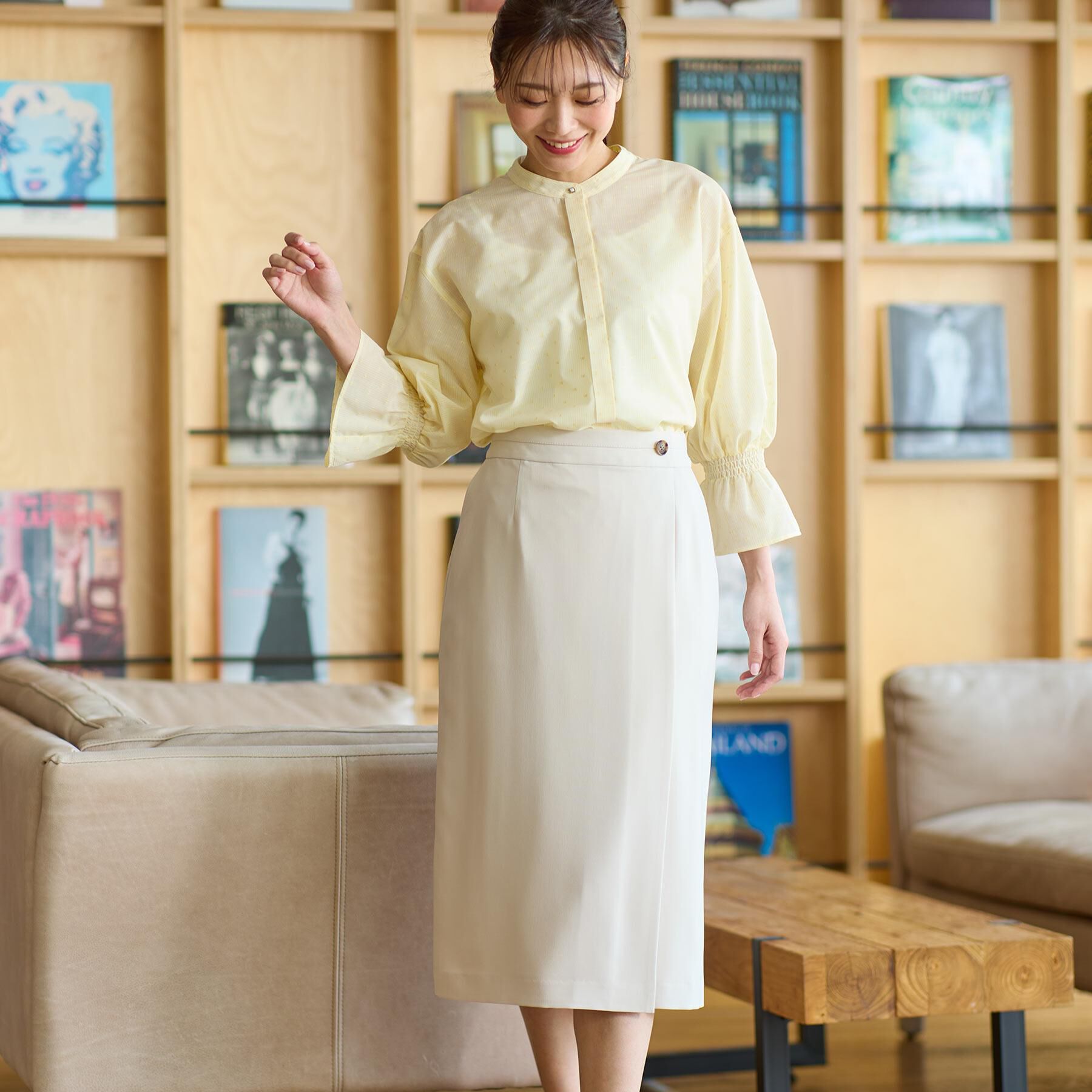 Reflect「【洗える】キャンディースリーブブラウス」|シャツ・ブラウス|