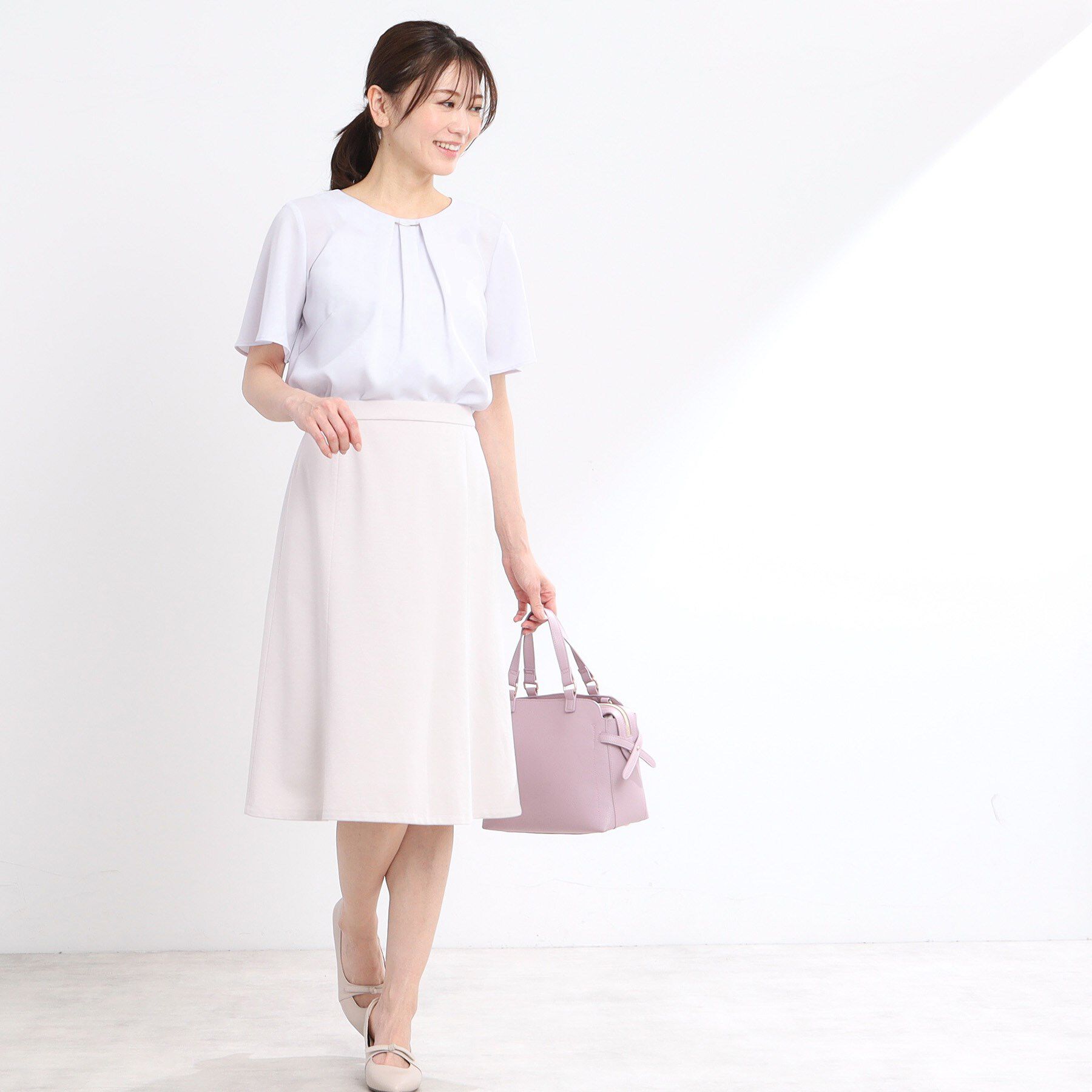 Reflect「【洗える】タックディティールブラウス」|シャツ・ブラウス|