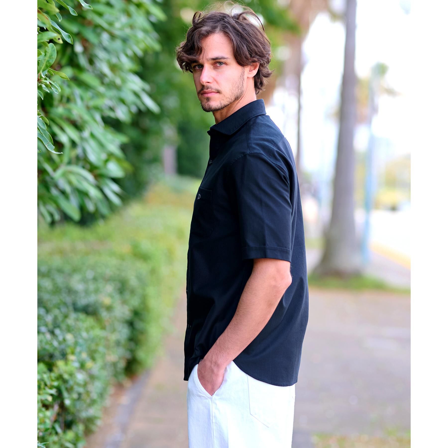 DRESSTERIOR「メッシュエアー ハーフスリーブシャツ」|シャツ・ブラウス|