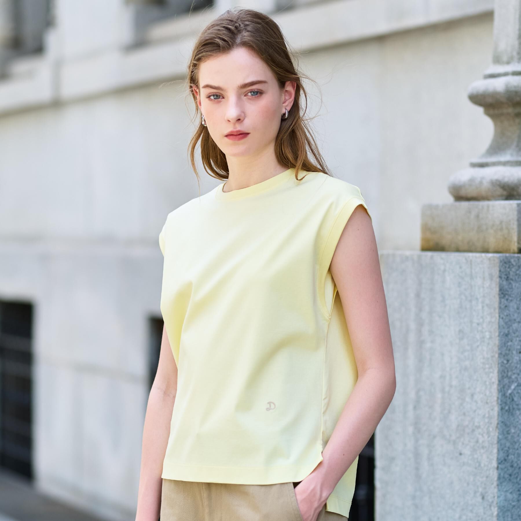 DRESSTERIOR「【接触冷感/抗菌防臭/消臭】アイスクリアコットンフレンチ」|Tシャツ・カットソー|