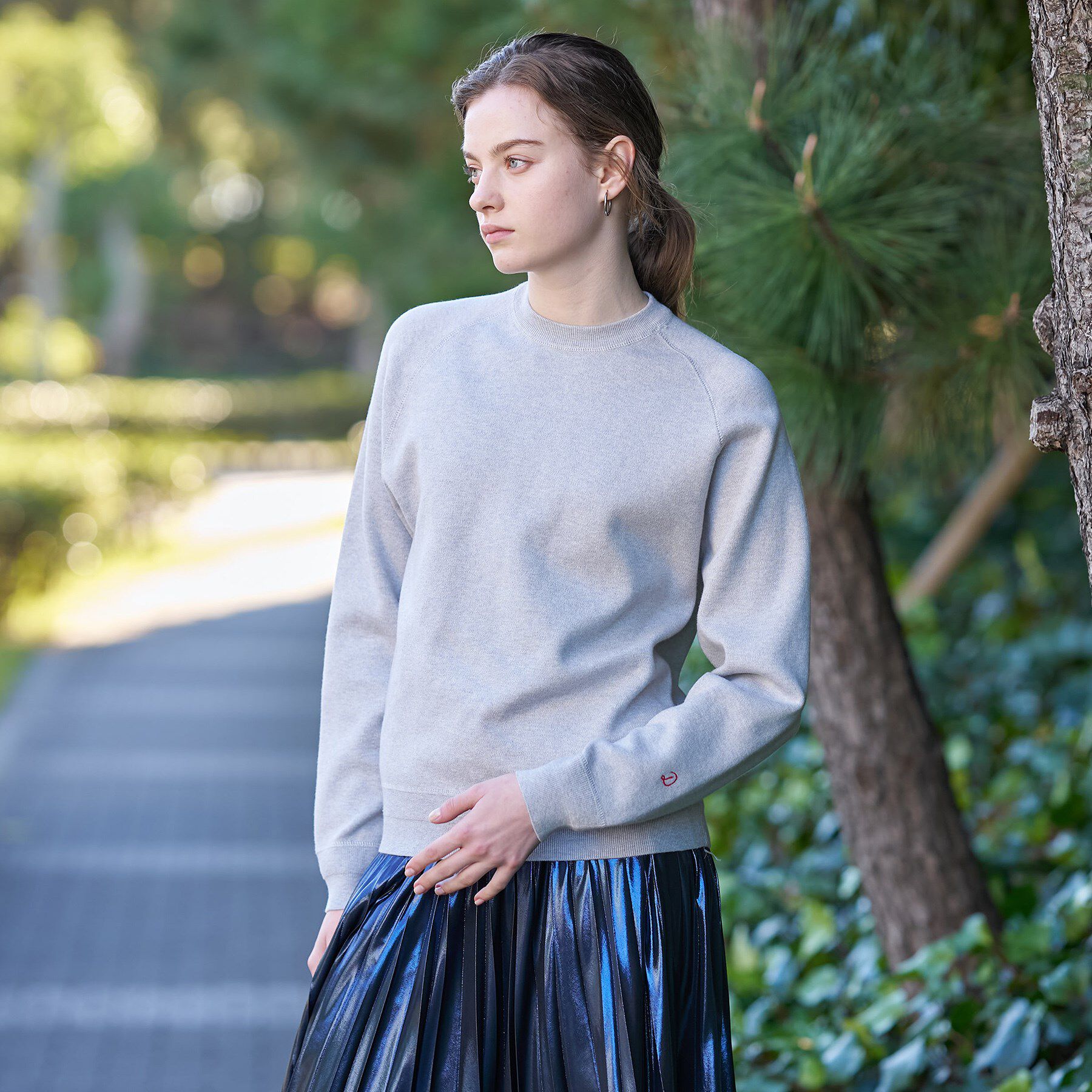 DRESSTERIOR「ウォッシャブルコットンカシミヤニット」|ニット・セーター|ライトグレー(011