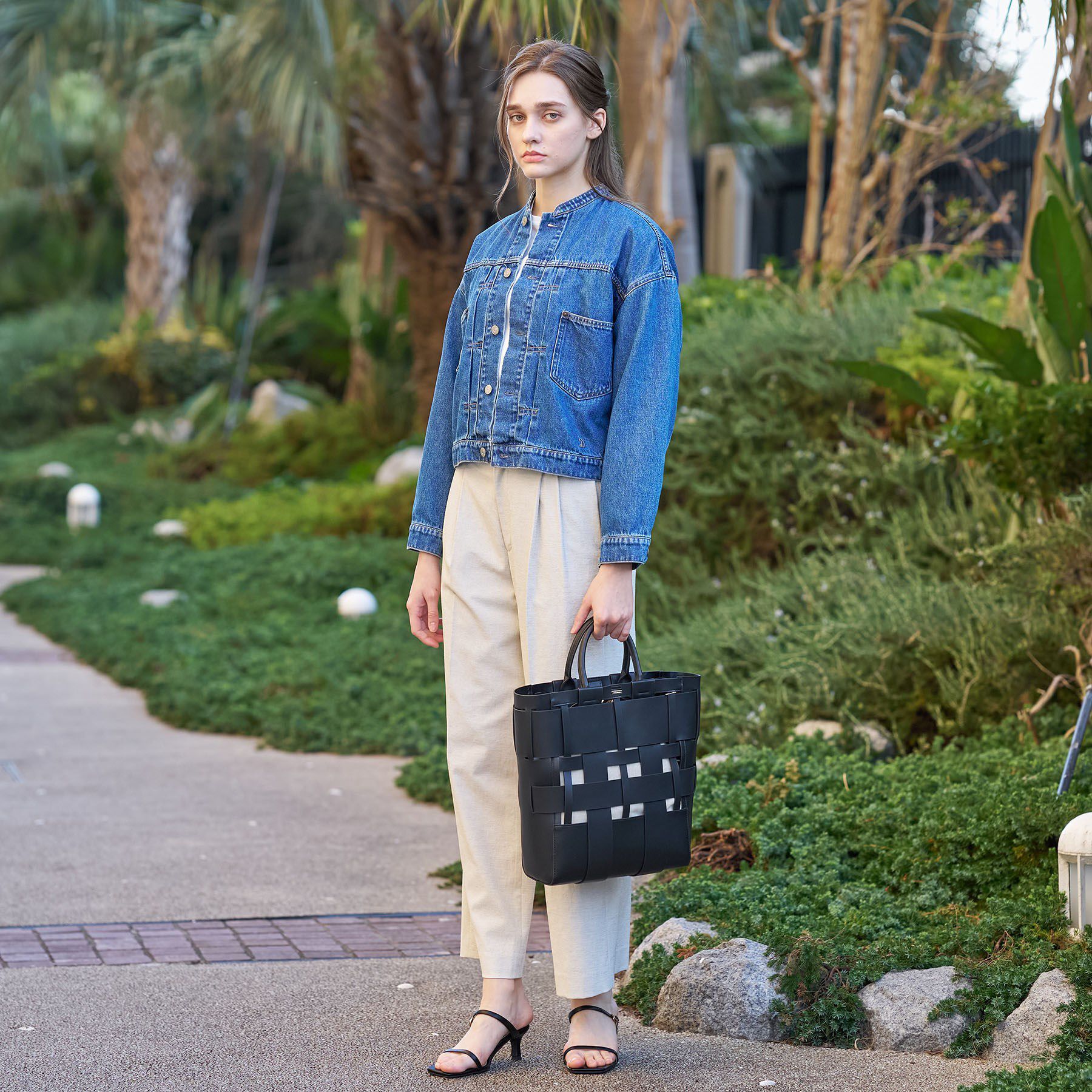 DRESSTERIOR「ヴィンテージバンドカラーGジャン」|デニムジャケット|