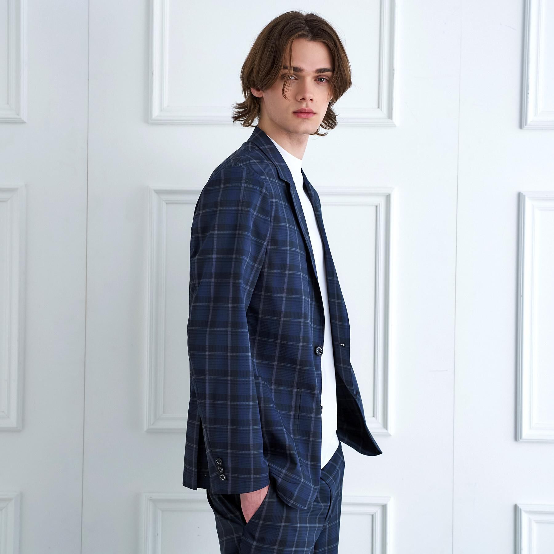 DRESSTERIOR「【セットアップ可】DotAir チェックジャケット」|テーラードジャケット|