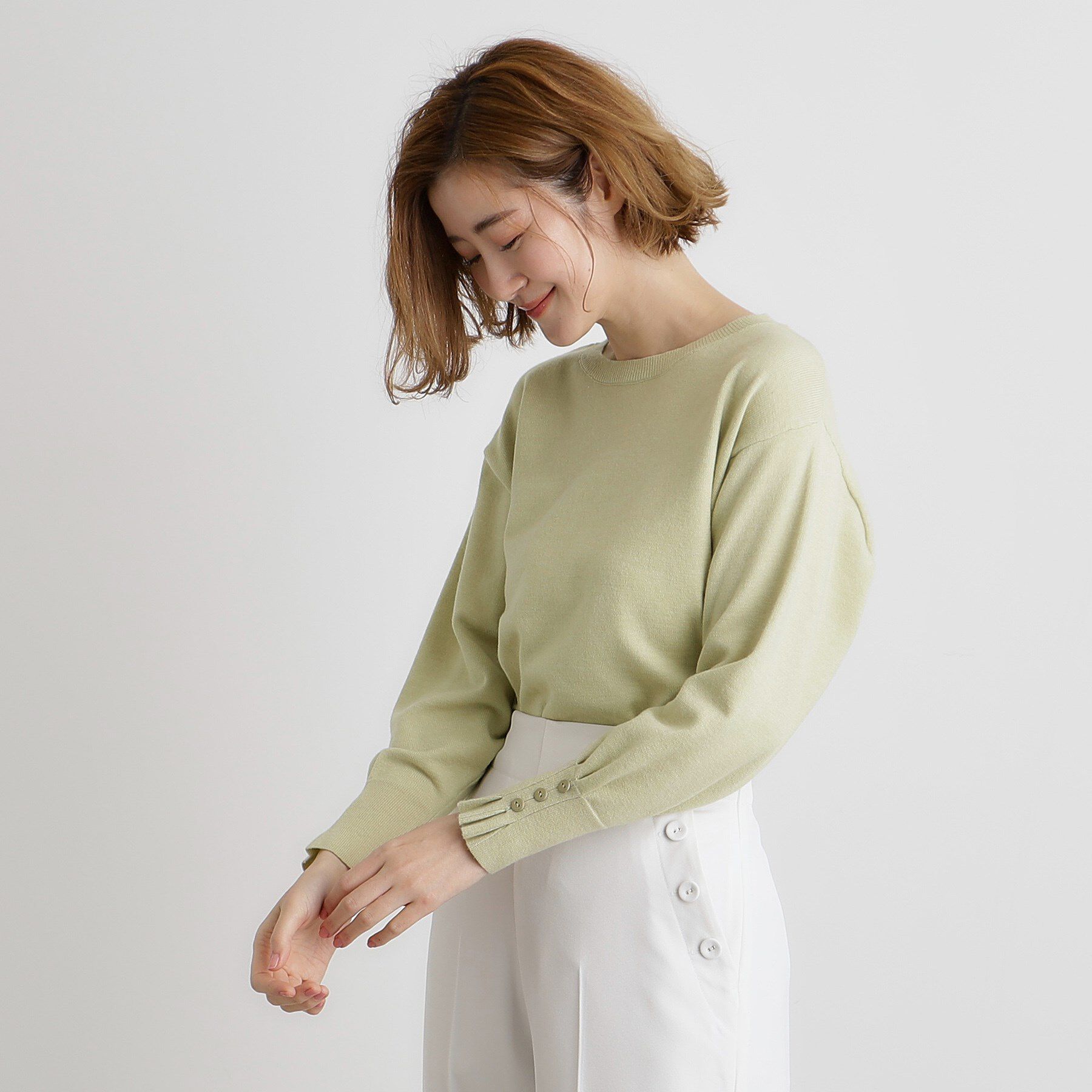 grove「タックスリーブニット」|ニット・セーター|