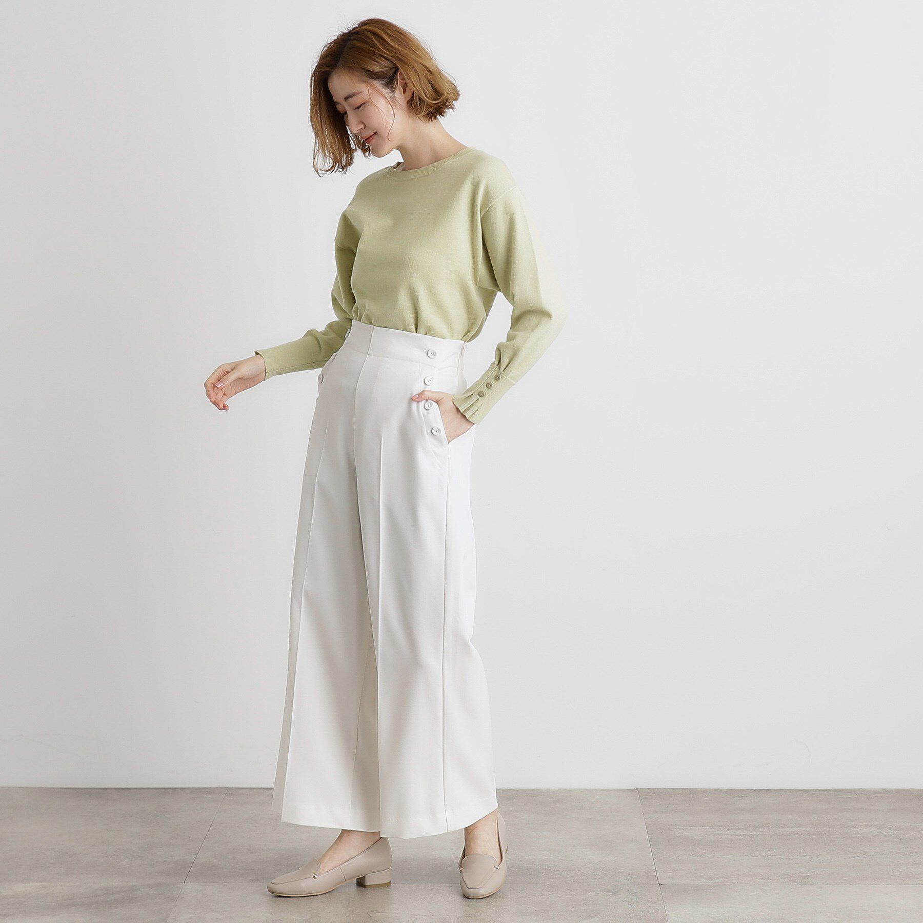 grove「タックスリーブニット」|ニット・セーター|