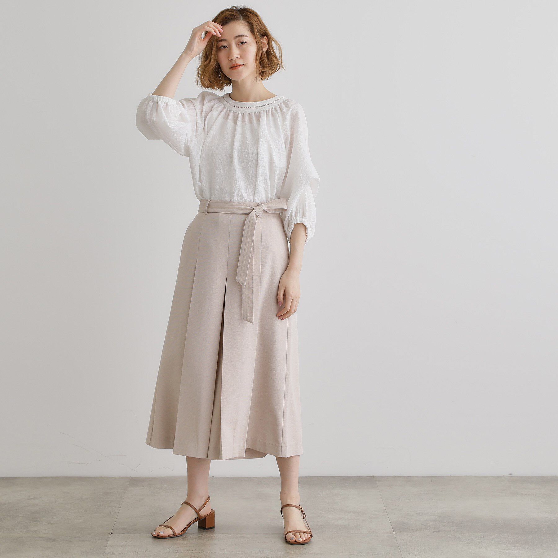 grove「サッシュベルトスカートライクパンツ」|その他|