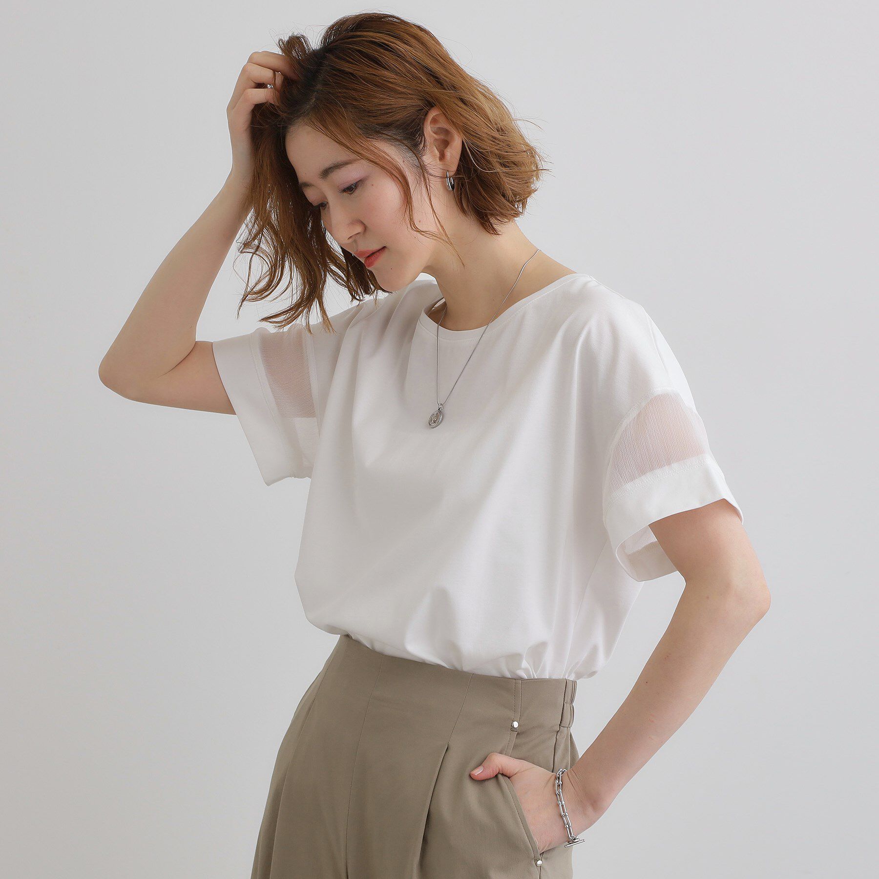 grove「【UVカット・接触冷感】シアードッキングTシャツ」|Tシャツ・カットソー|