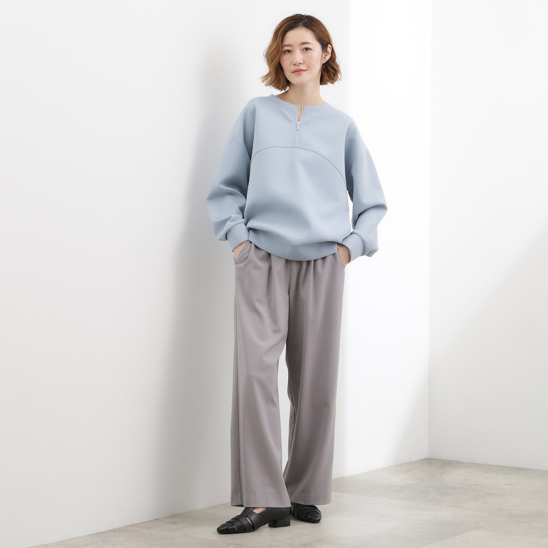 grove「2WAYハーフジップスウェット」|パーカー|