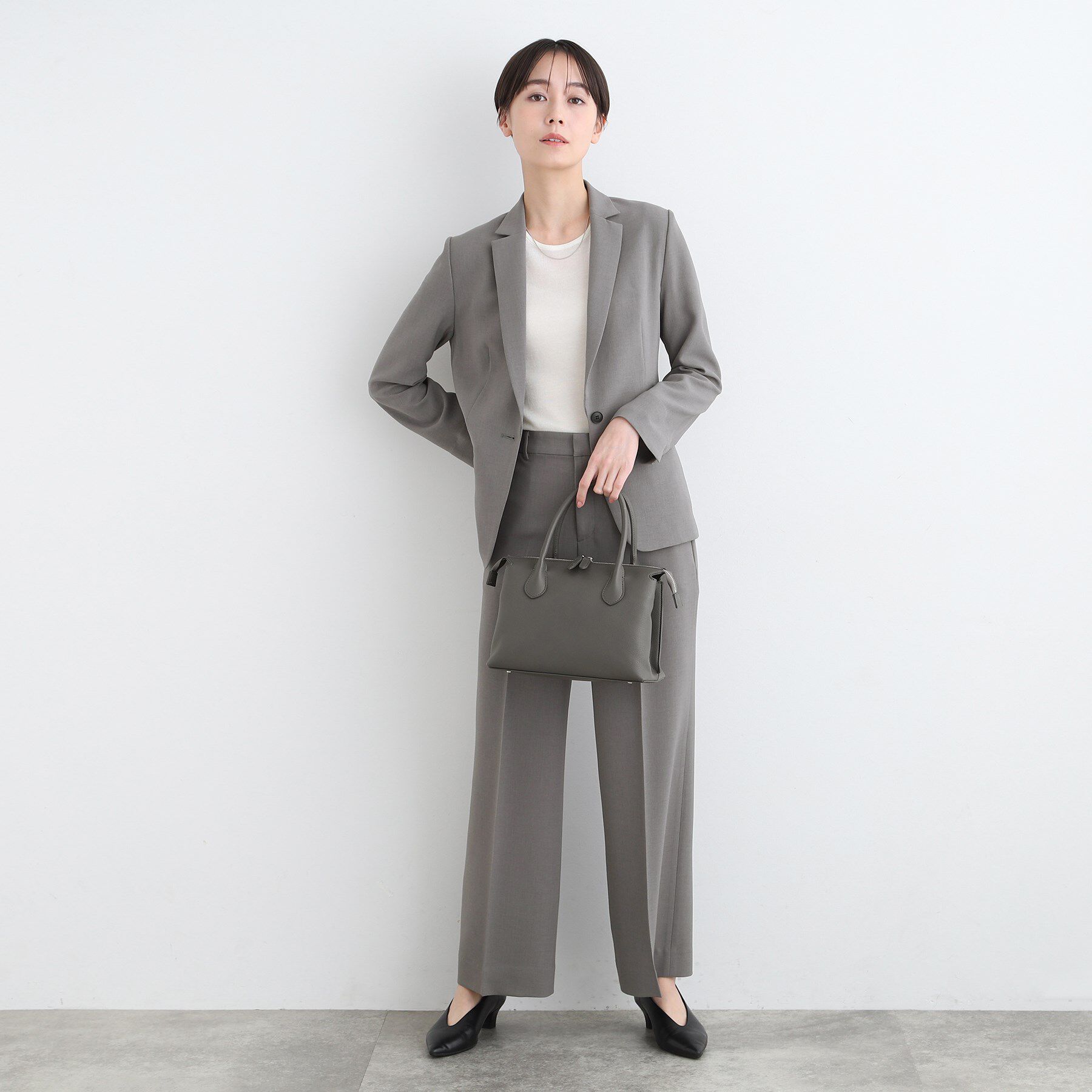 INDIVI「【定番スーツ／UVケア／洗える】ウール調テーラードジャケット」|スーツ|